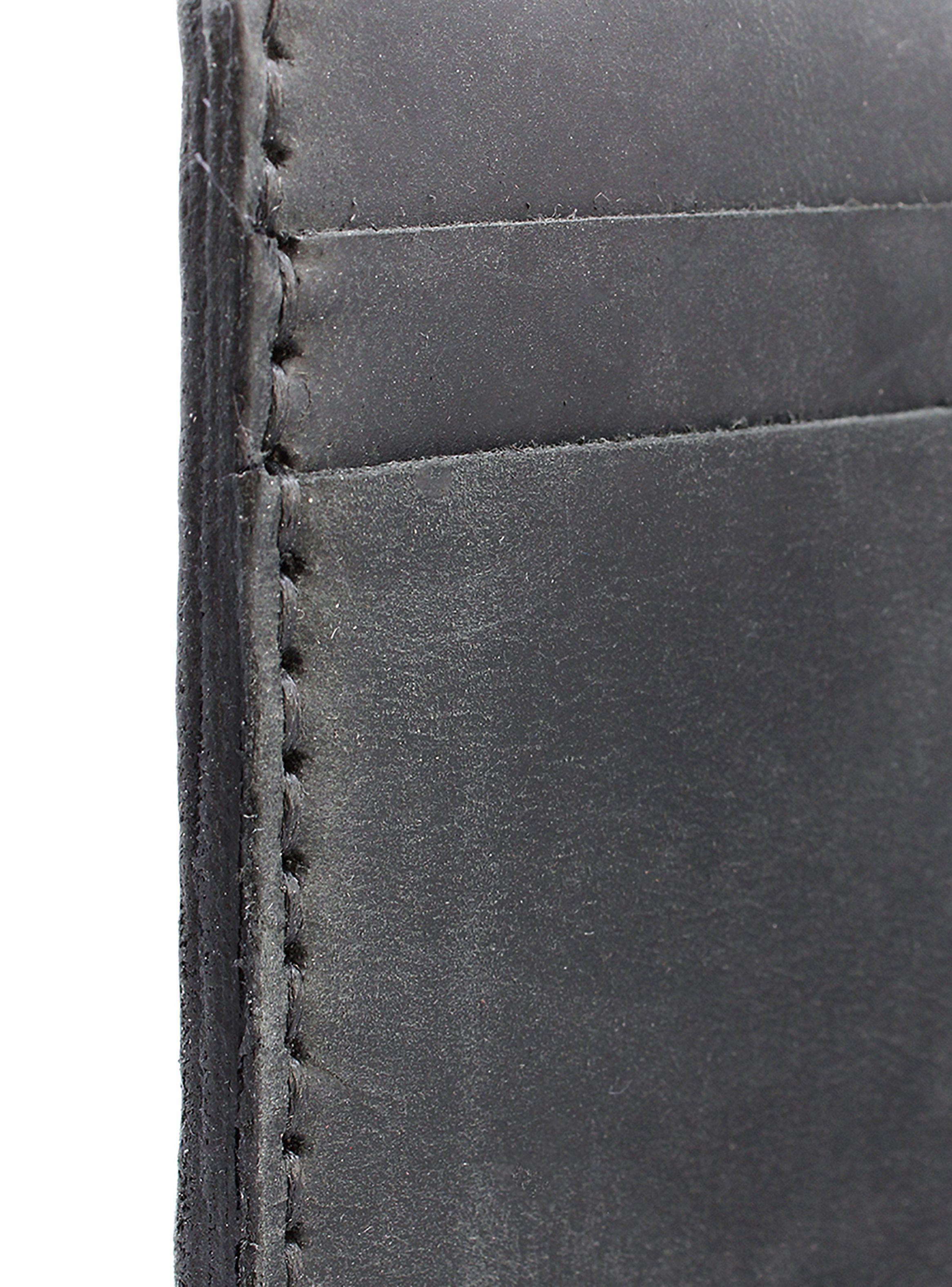 Billeteras Tarjetero Vertical Cuero Natural Negro-3