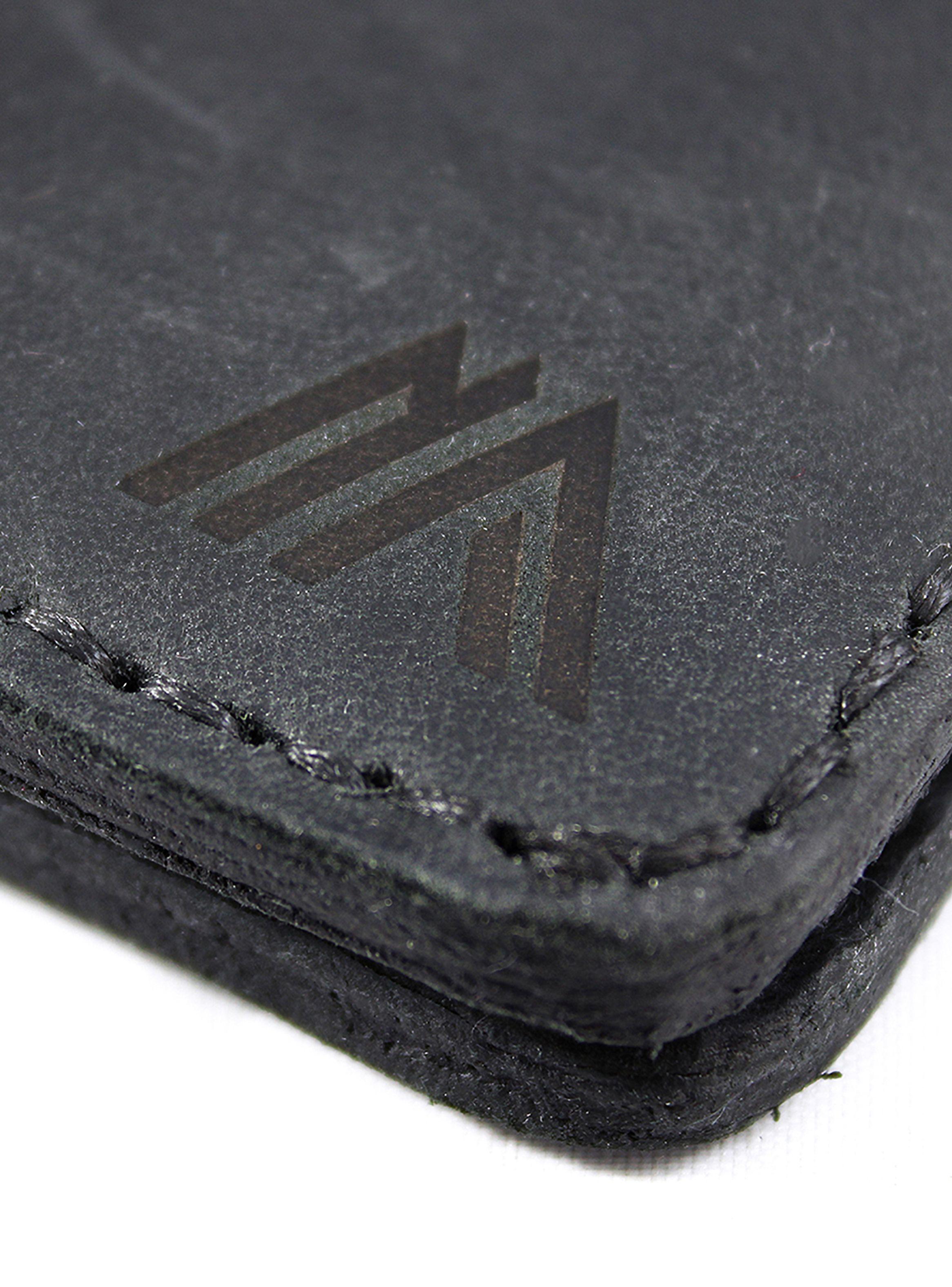 Billeteras Tarjetero Vertical Cuero Natural Negro-6