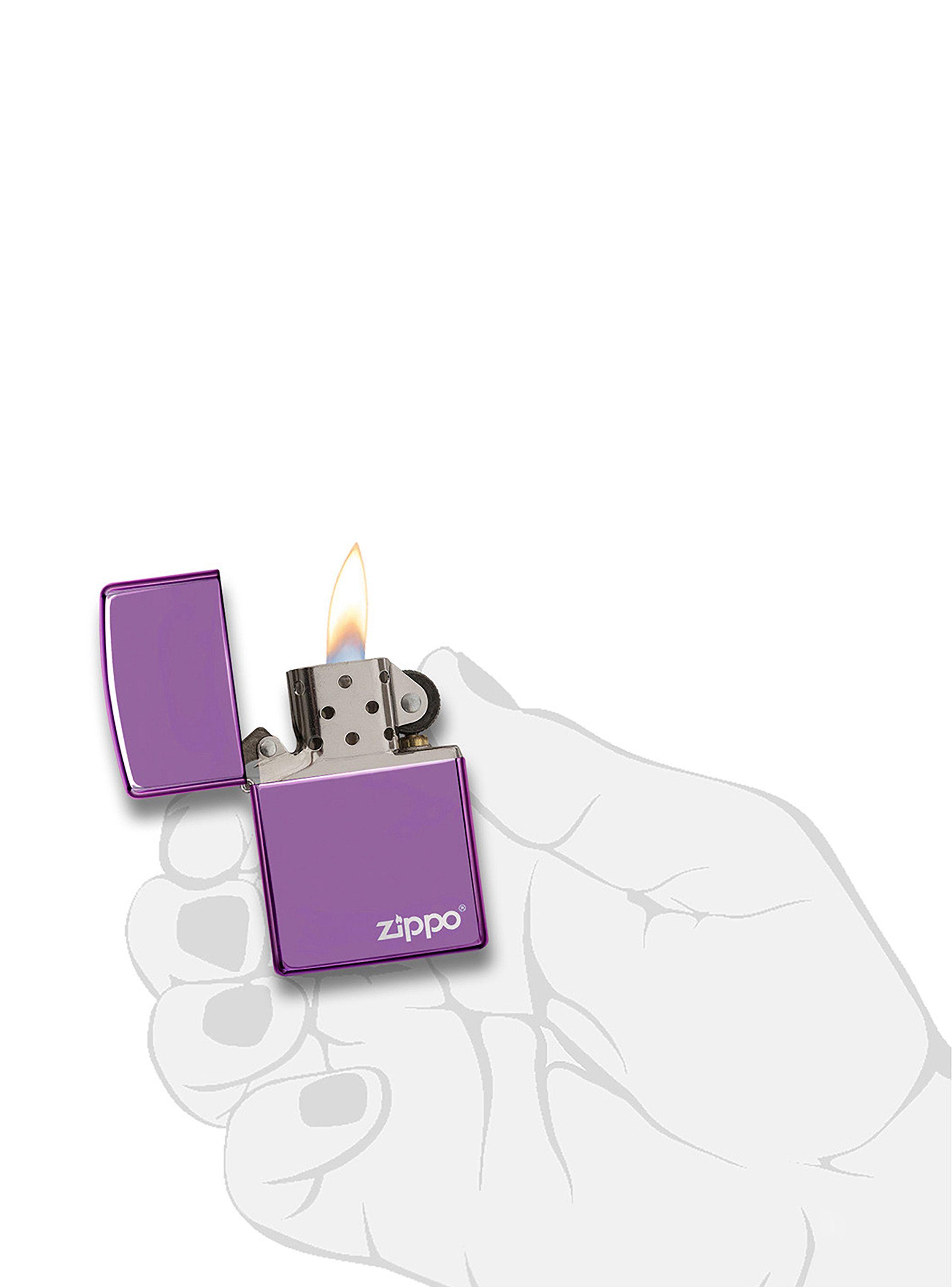 Encendedor Zippo Lighter Classic High Polish Purple Morado-4