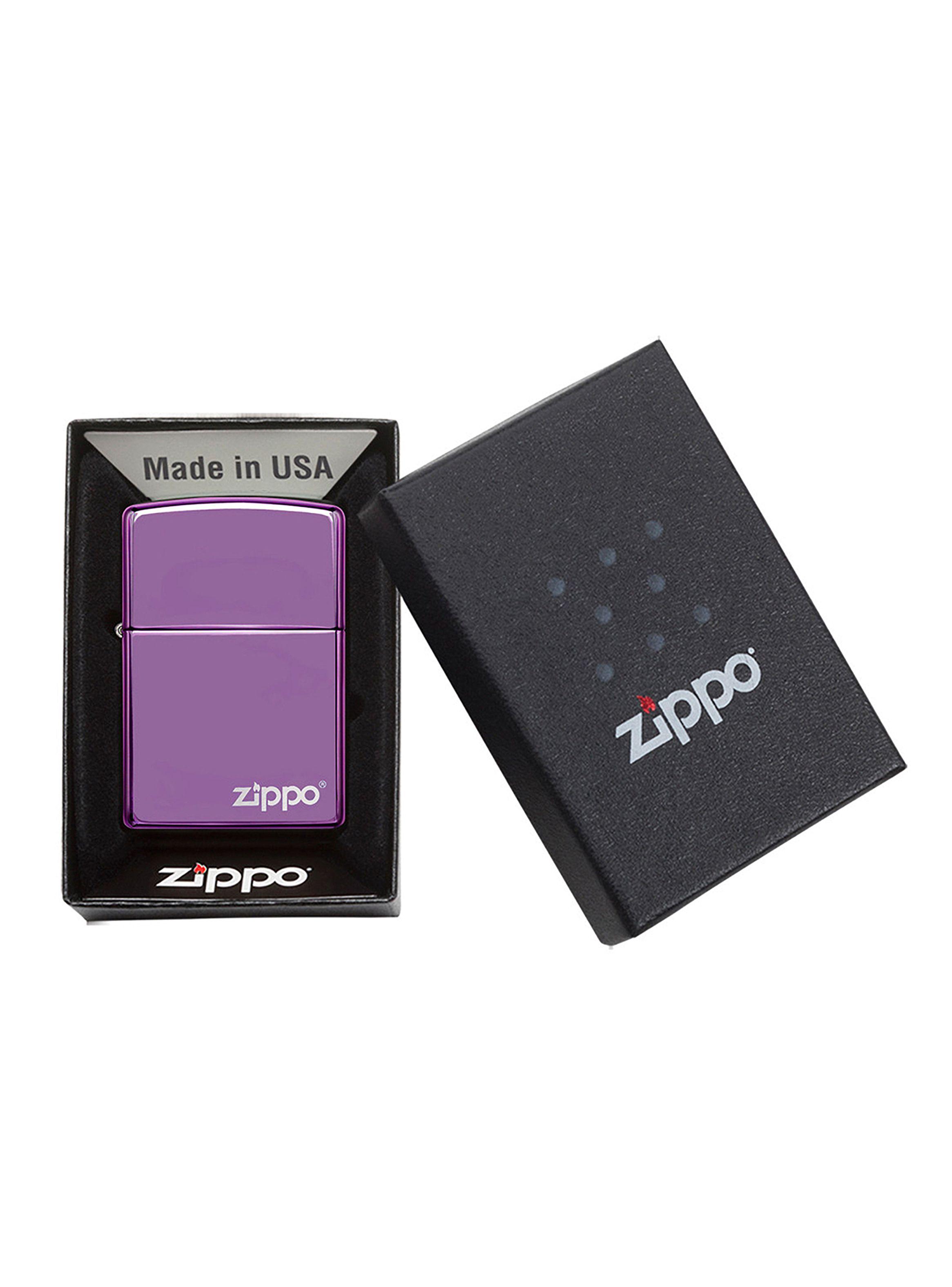 Encendedor Zippo Lighter Classic High Polish Purple Morado-5