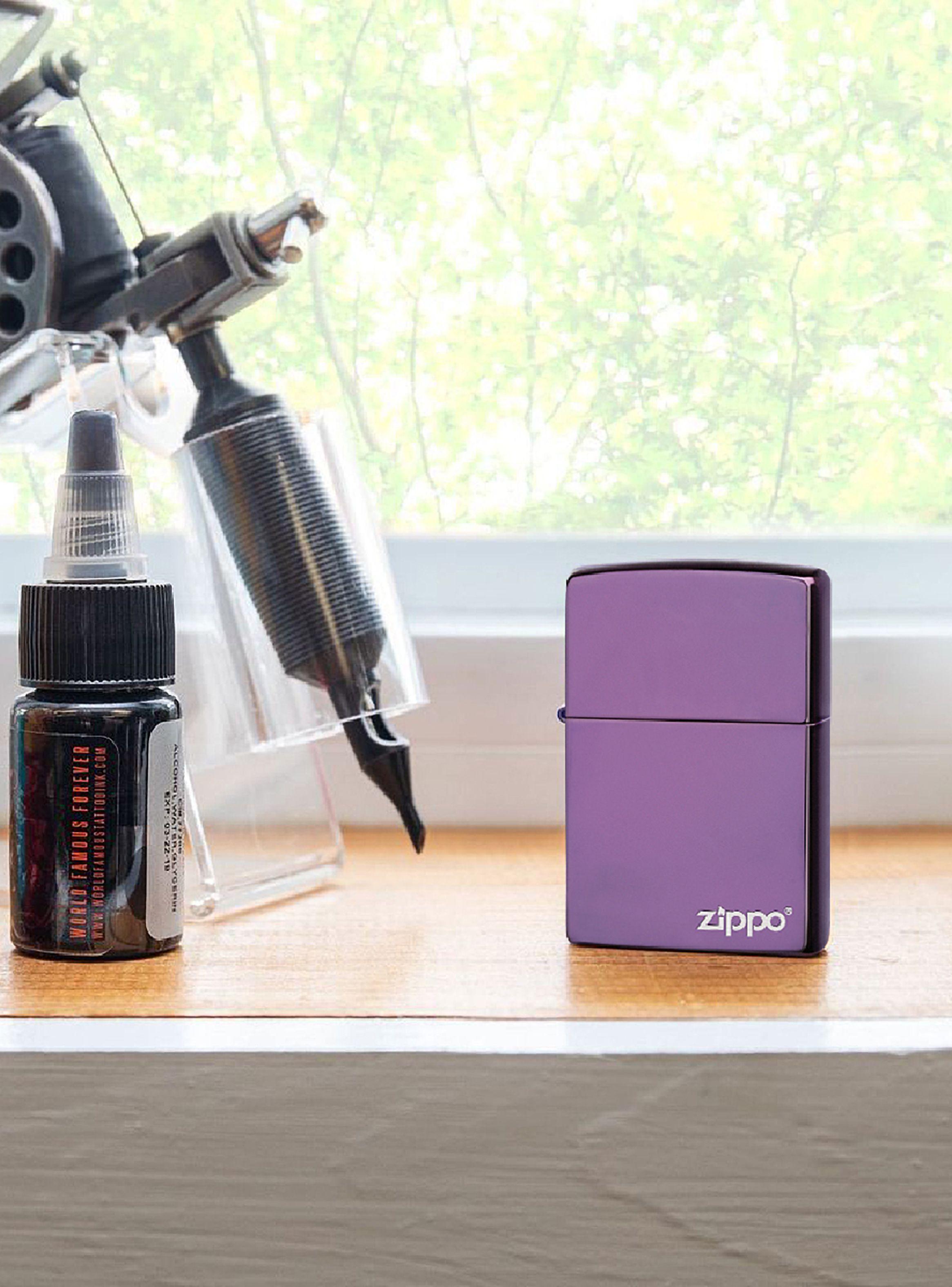 Encendedor Zippo Lighter Classic High Polish Purple Morado-6
