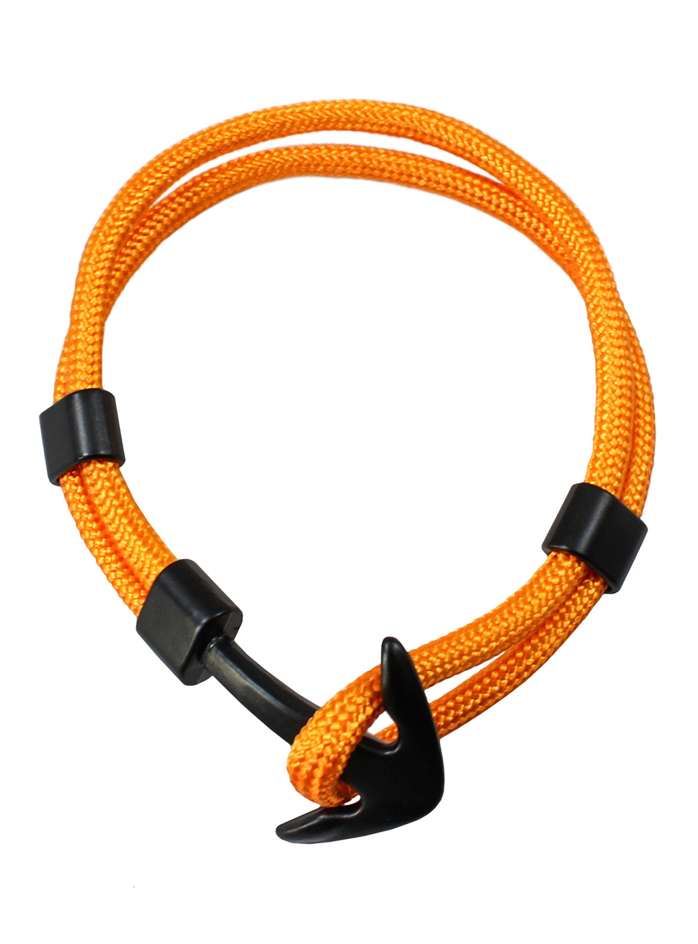 Pack 2 Pulsera de Piedra volcánica y Larvikita y Pulsera Outdoor Ancla Naranja-5