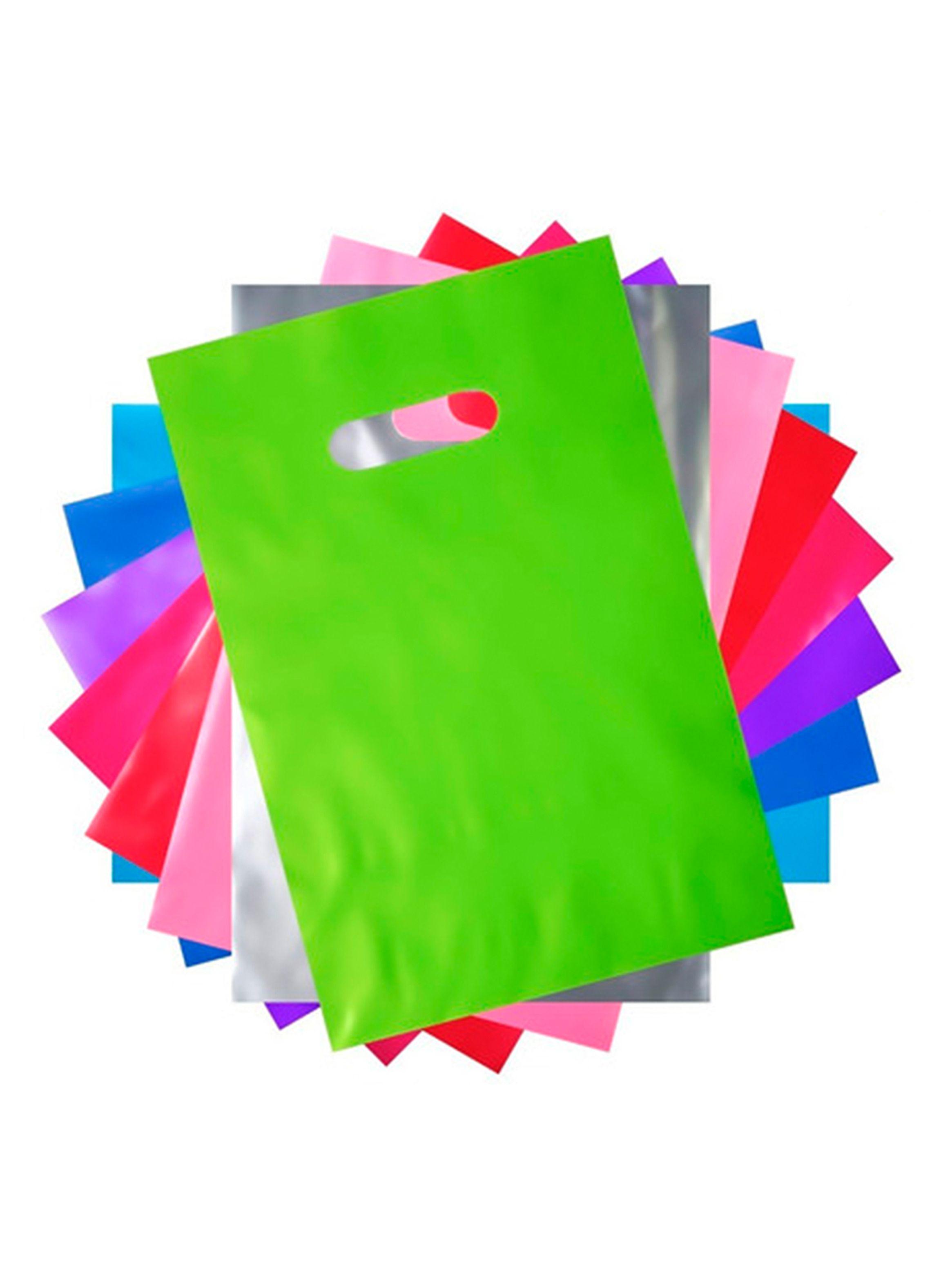 Bolsa Plástica Boutique Troquelada Riñon 30x40 Verde-7