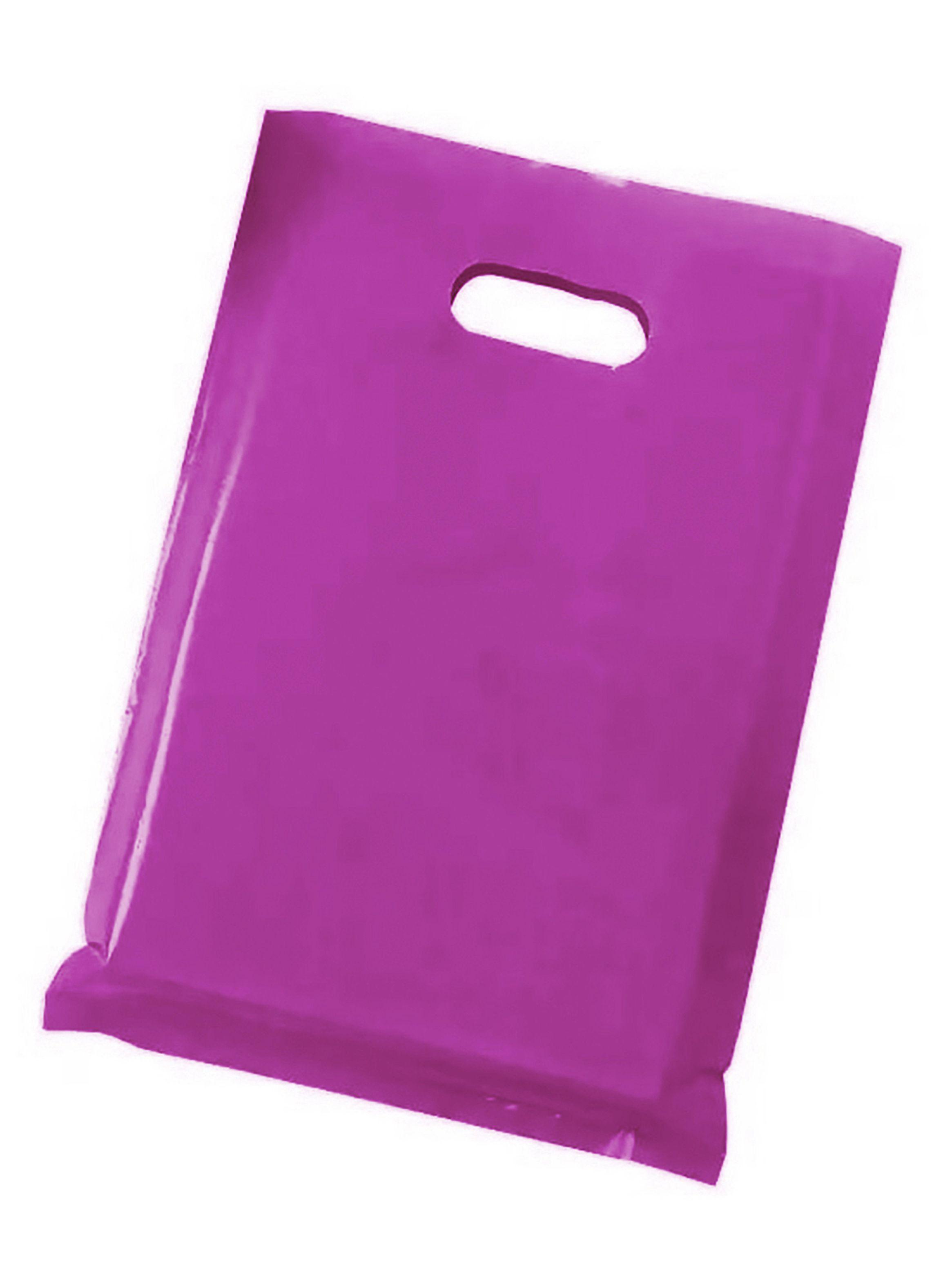 Bolsa Plástica Boutique Troquelada Riñon 30x40 Lila-2