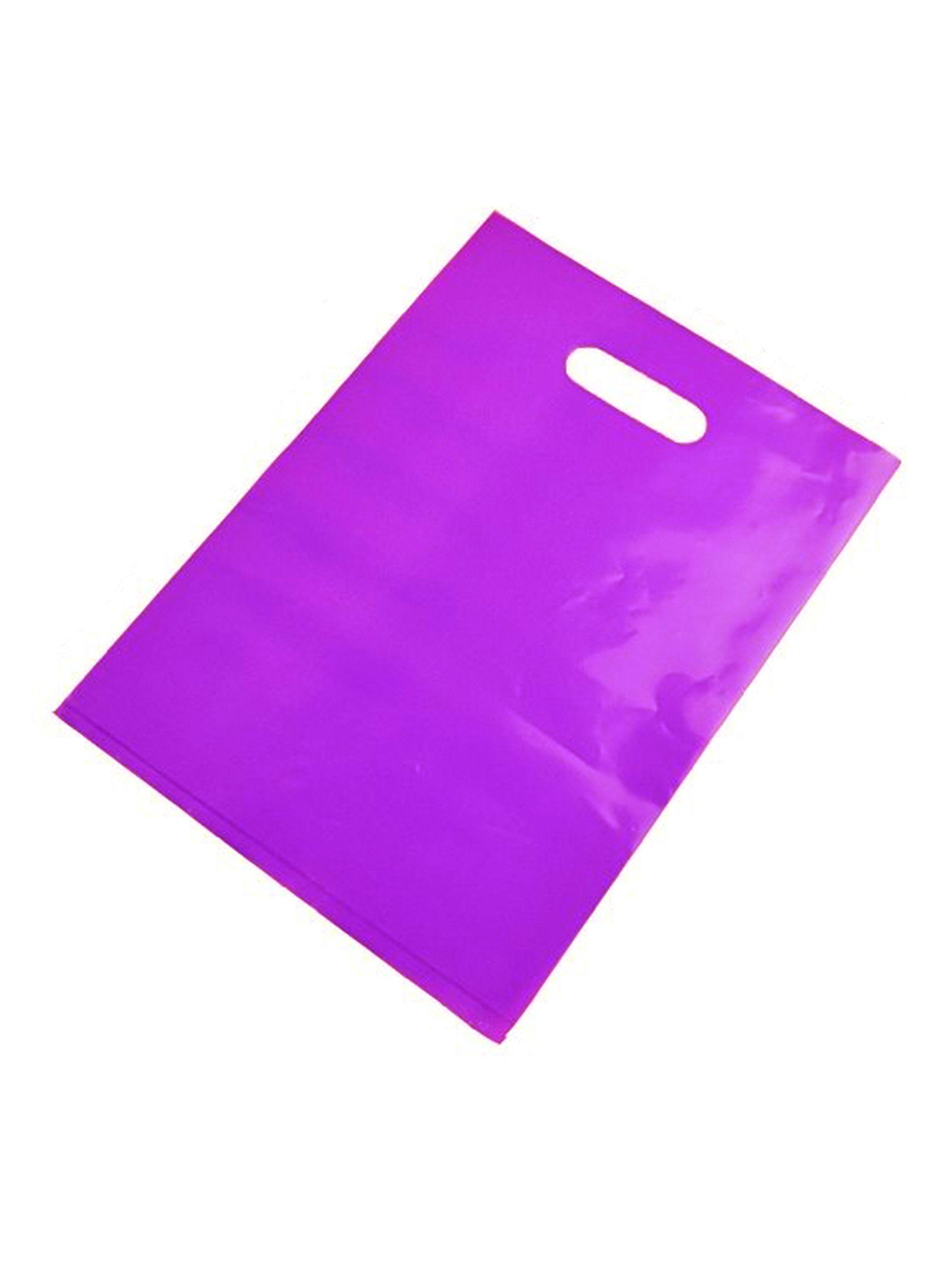 Bolsa Plástica Boutique Troquelada Riñon 30x40 Lila-4