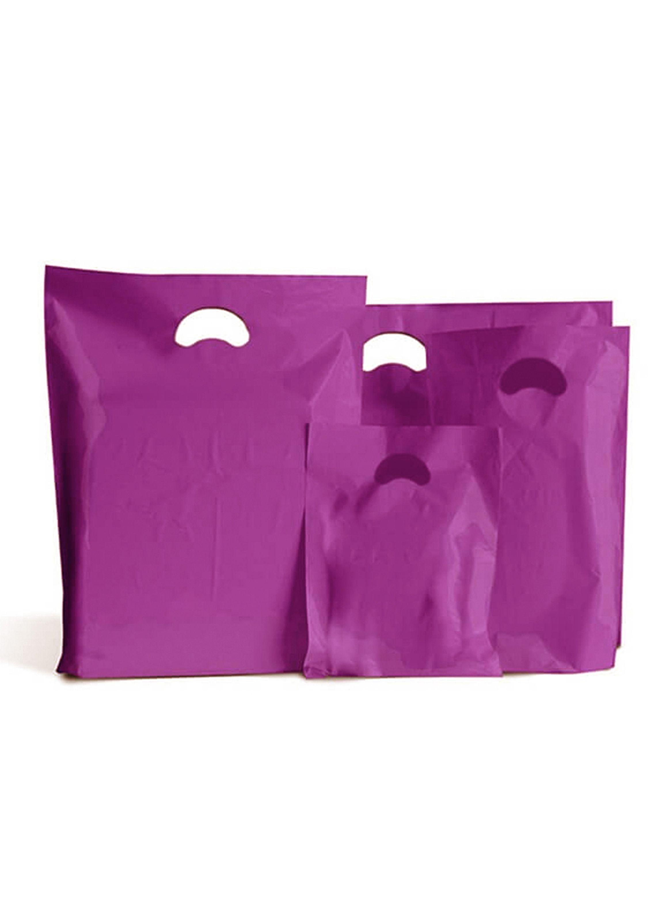 Bolsa Plástica Boutique Troquelada Riñon 30x40 Lila-6