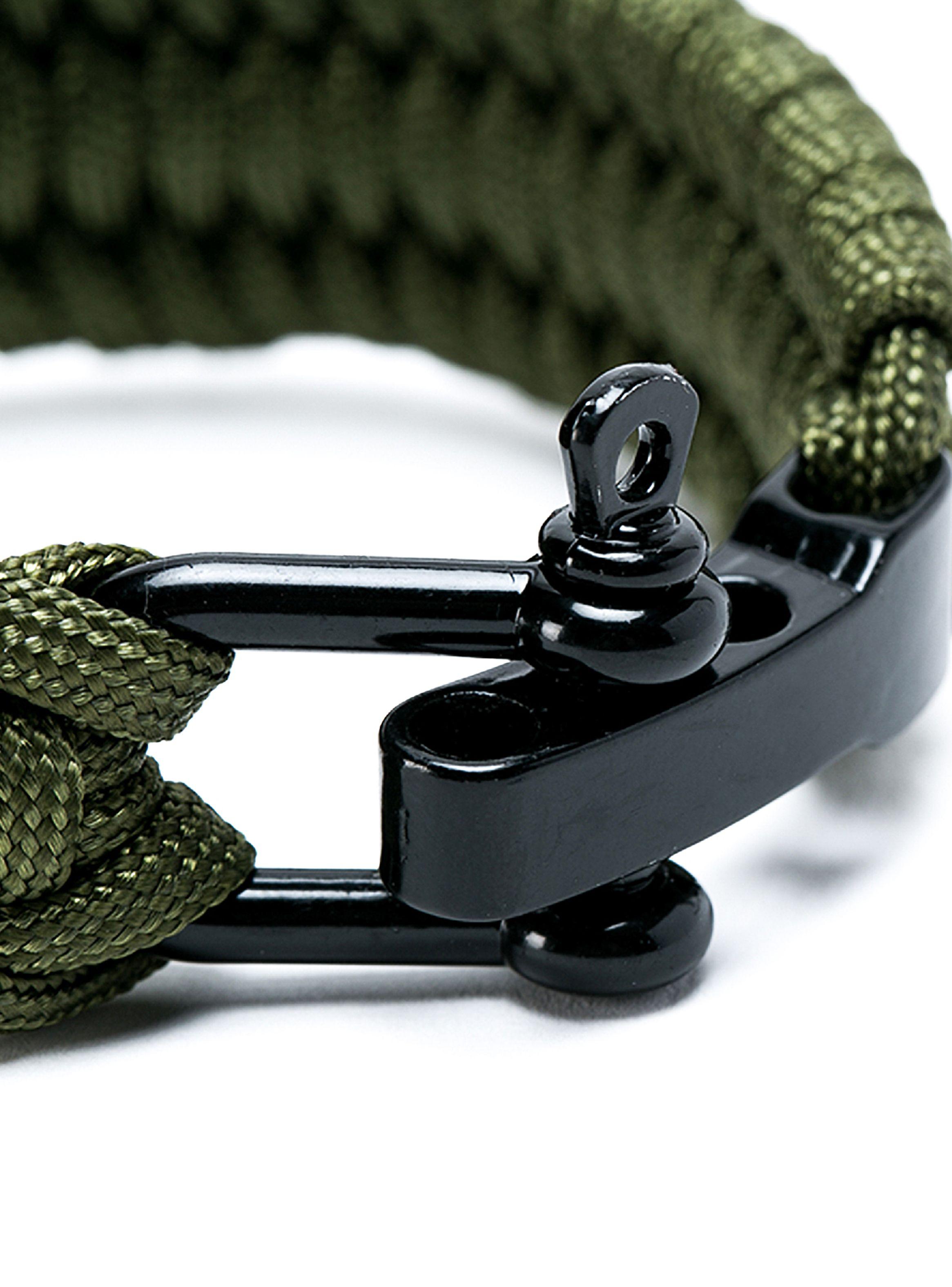 Pulsera Outdoor Cuerda Grillete Verde-3