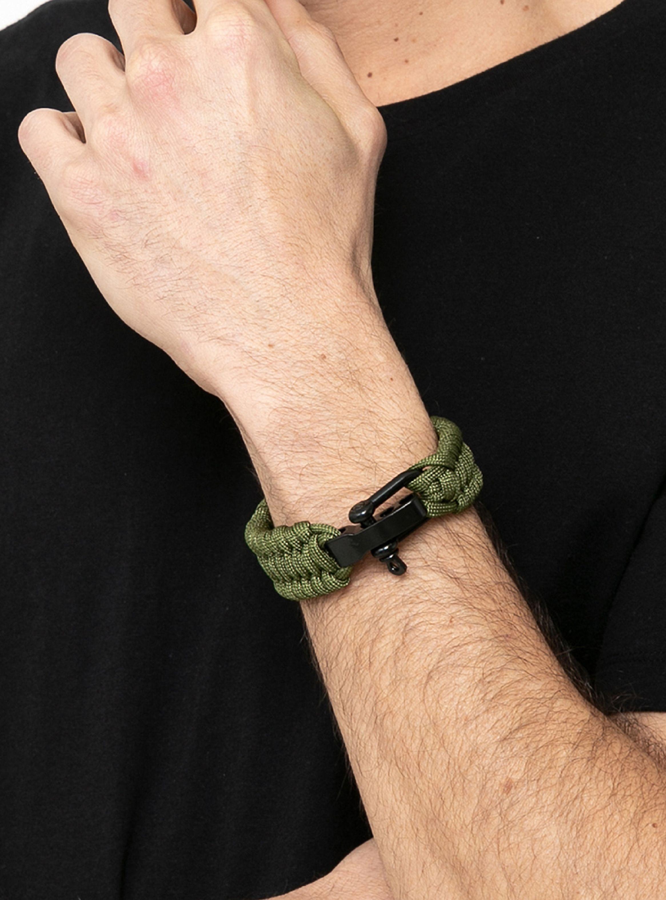 Pulsera Outdoor Cuerda Grillete Verde-4