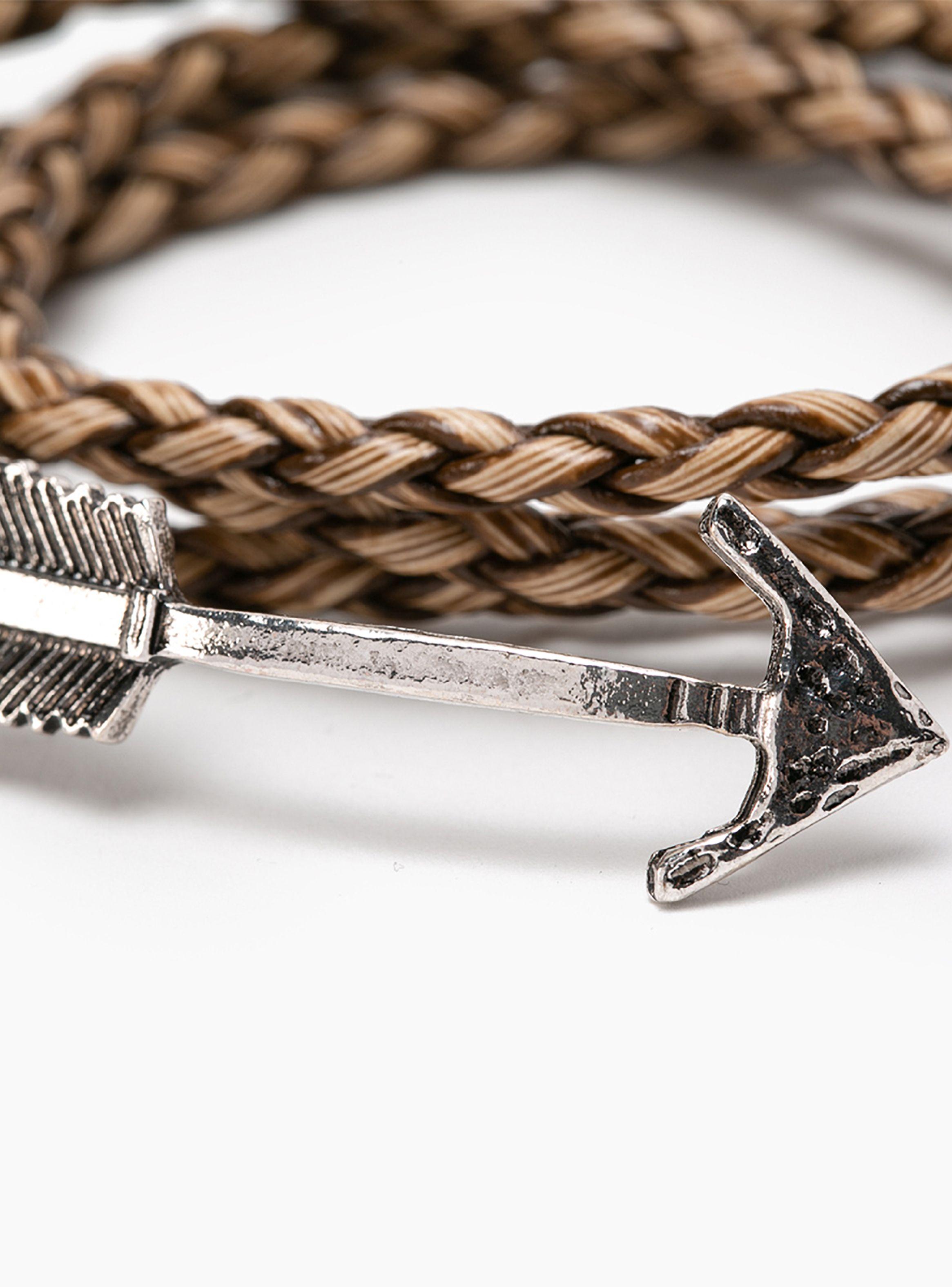 Pulsera PVC Flecha Bronce Larga Hombre-2