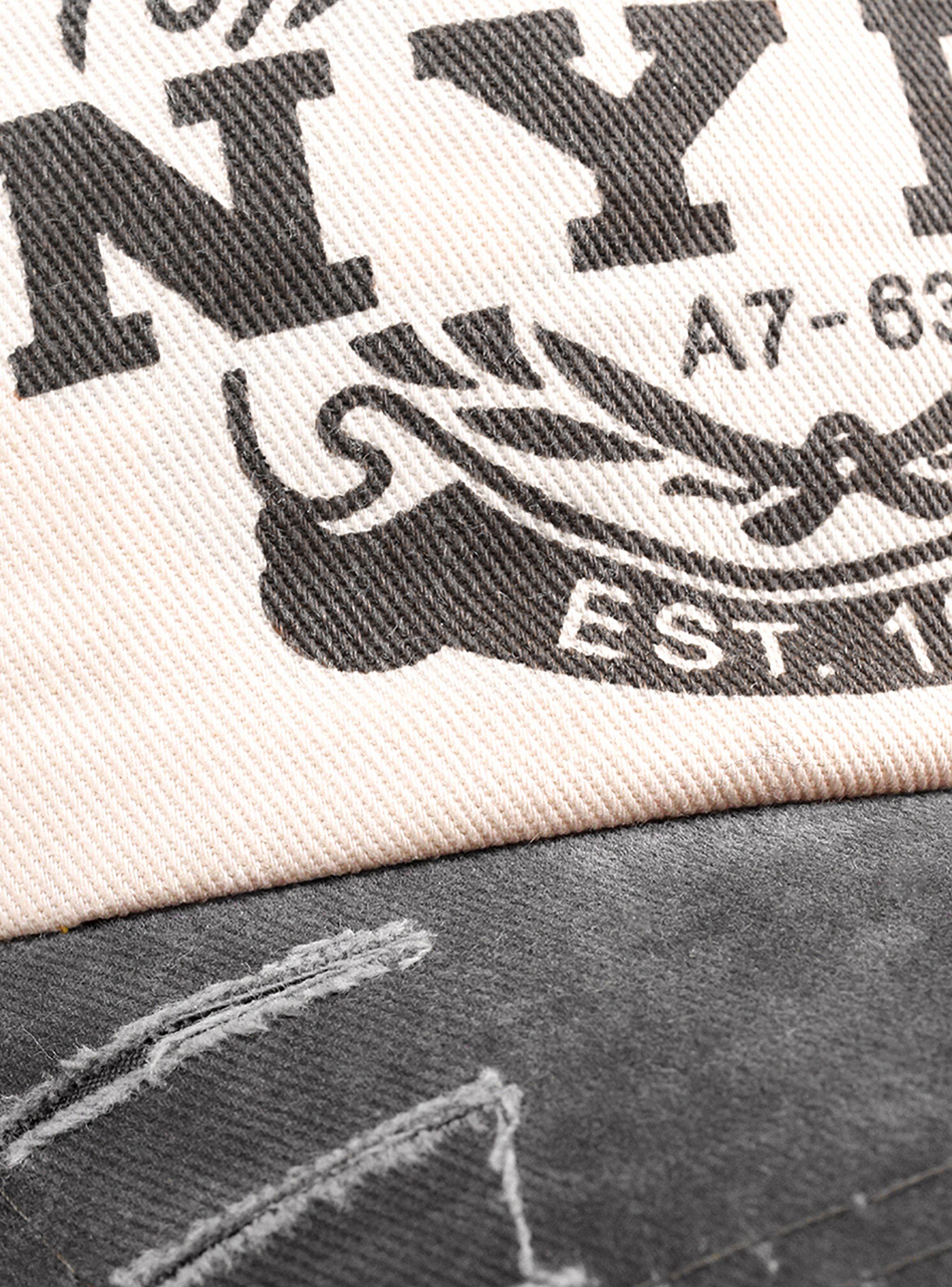 Jockey de Algodón NYPD Prelavado Verde Visera Negro-3