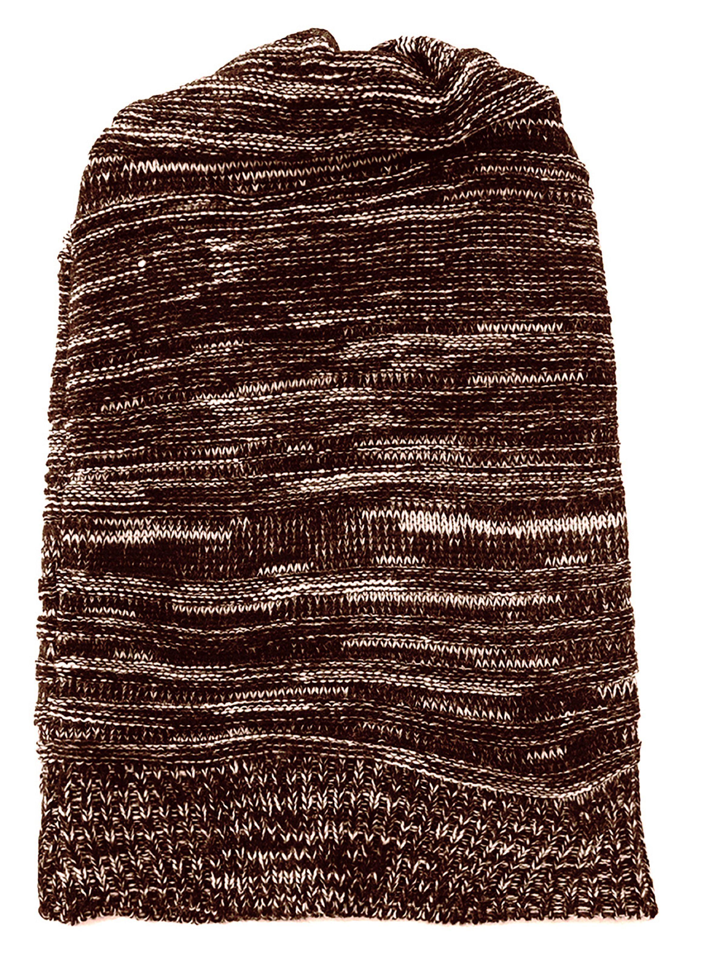 Gorro Tejido en Algodón Moda Unisex Beige con Café-1