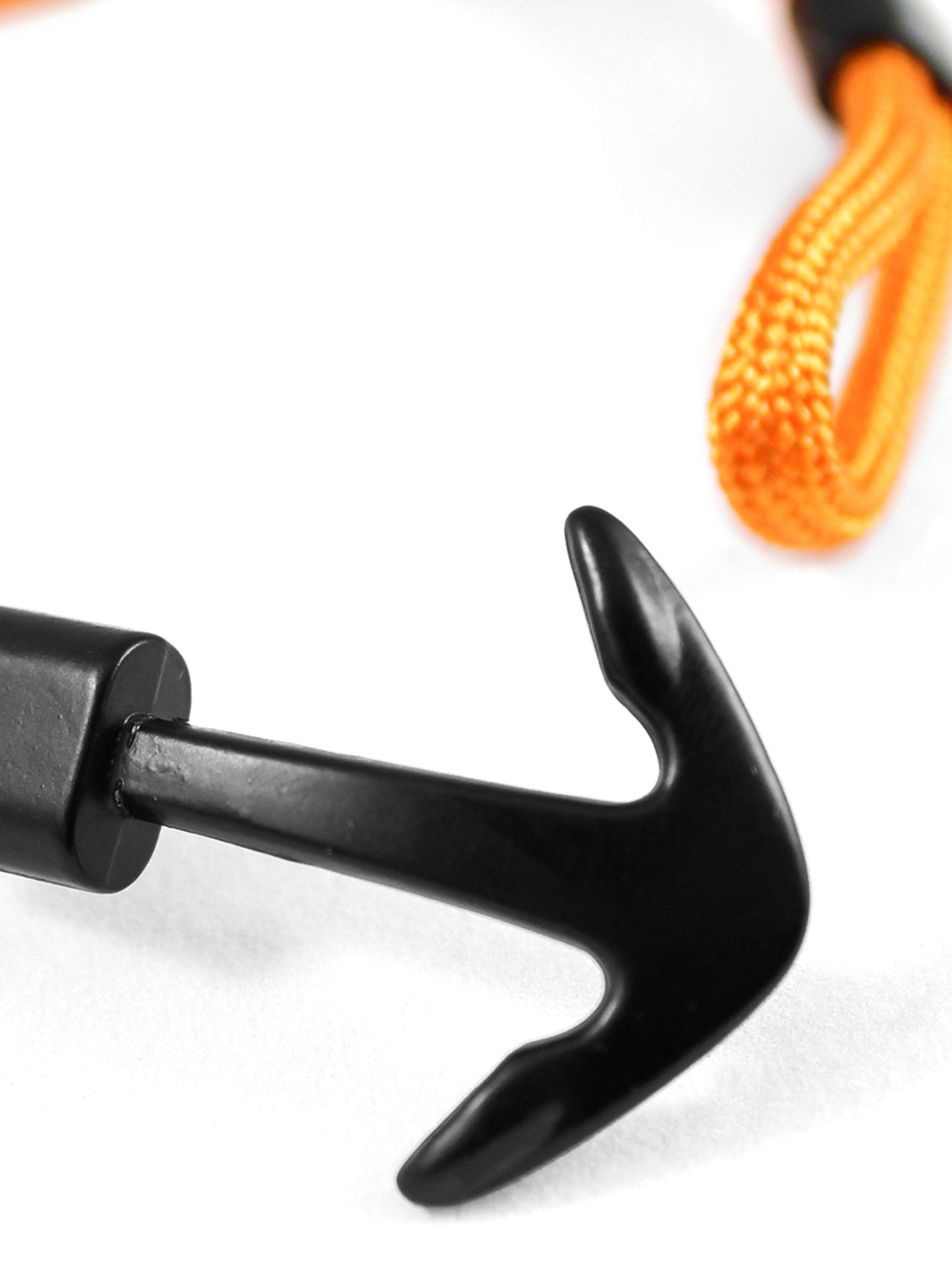 Pulsera Ancla Nautica Cuerda Naranja Hombre-2
