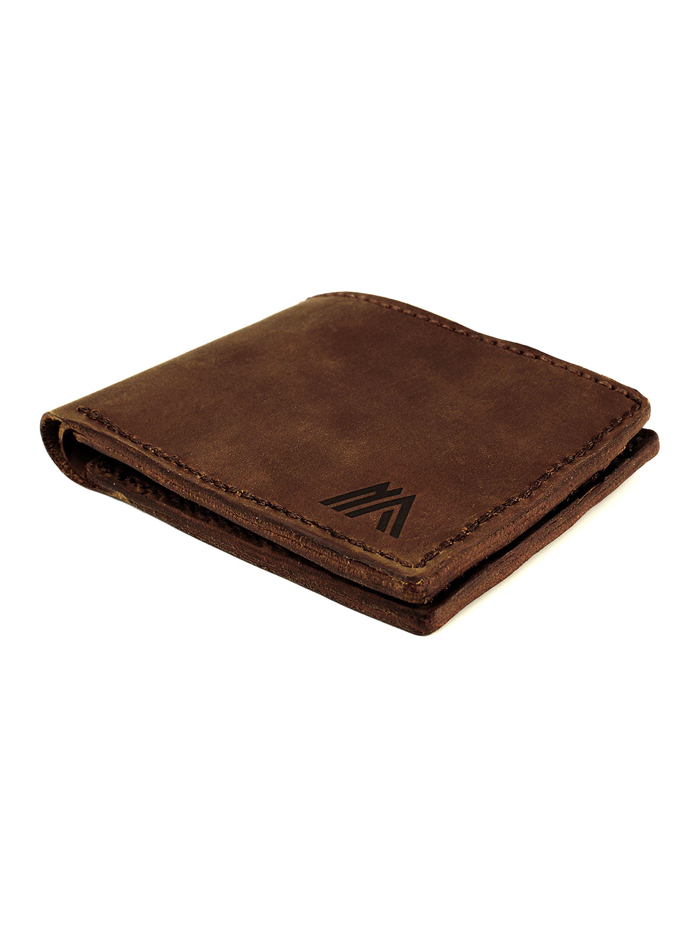 Billetera Estilo Clásico de Cuero Marrón para Hombre-4