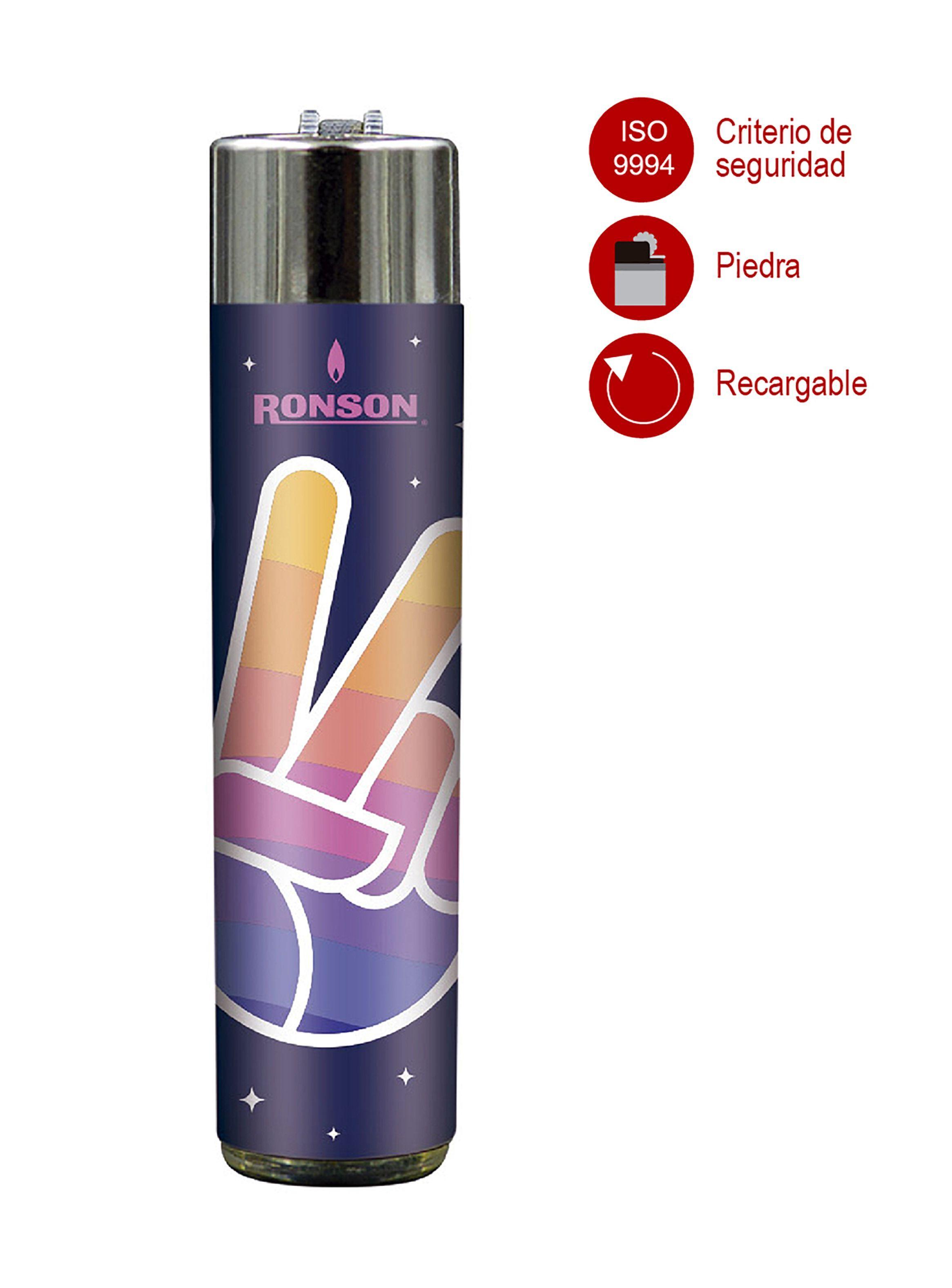 Encendedor Clipper Ronson Round Diseño Variado Recargable-2
