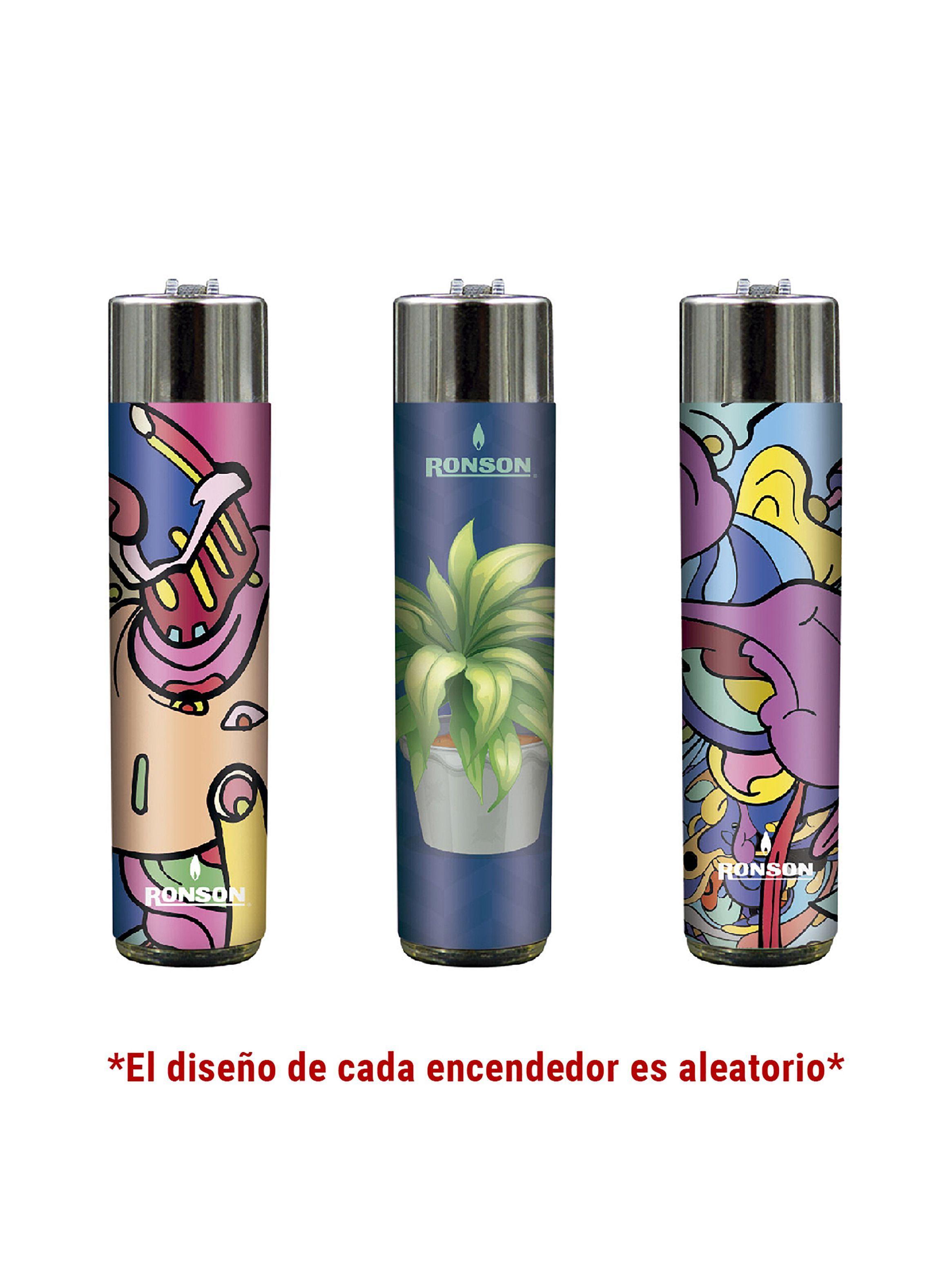 Encendedor Clipper Ronson Round Diseño Variado Recargable-4