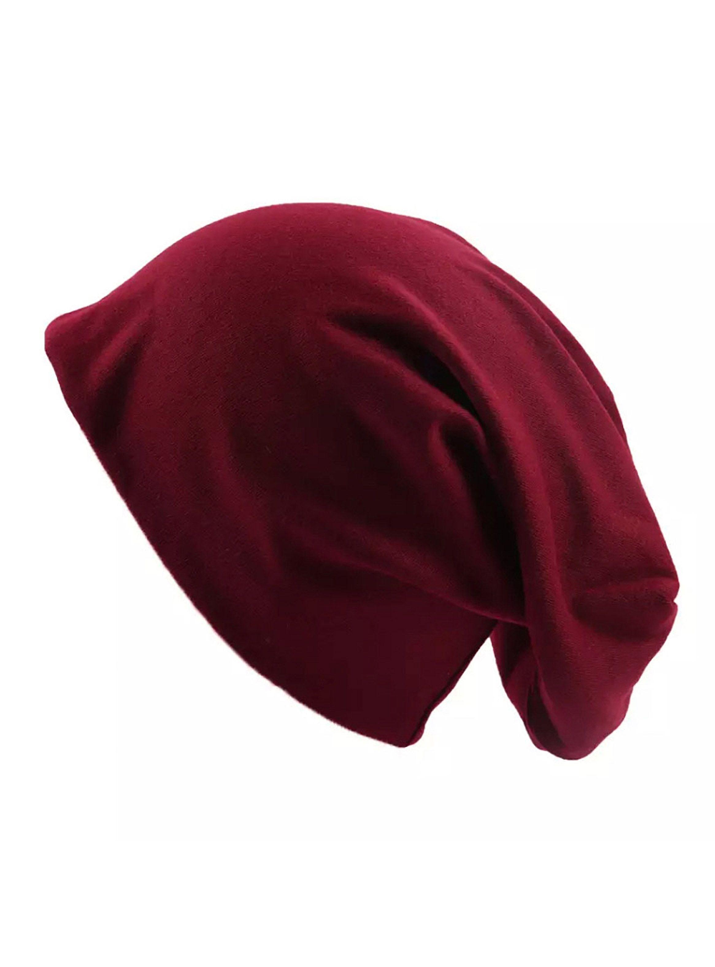 Gorro Juvenil en Tela Lisa de Algodón Burdeo-0