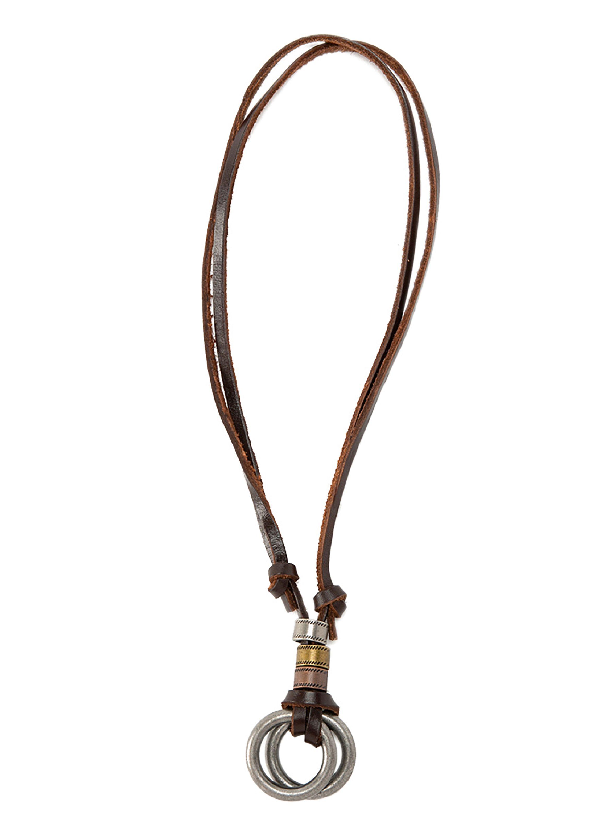 Collar Ajustable de Doble Aro Color Bronce-0