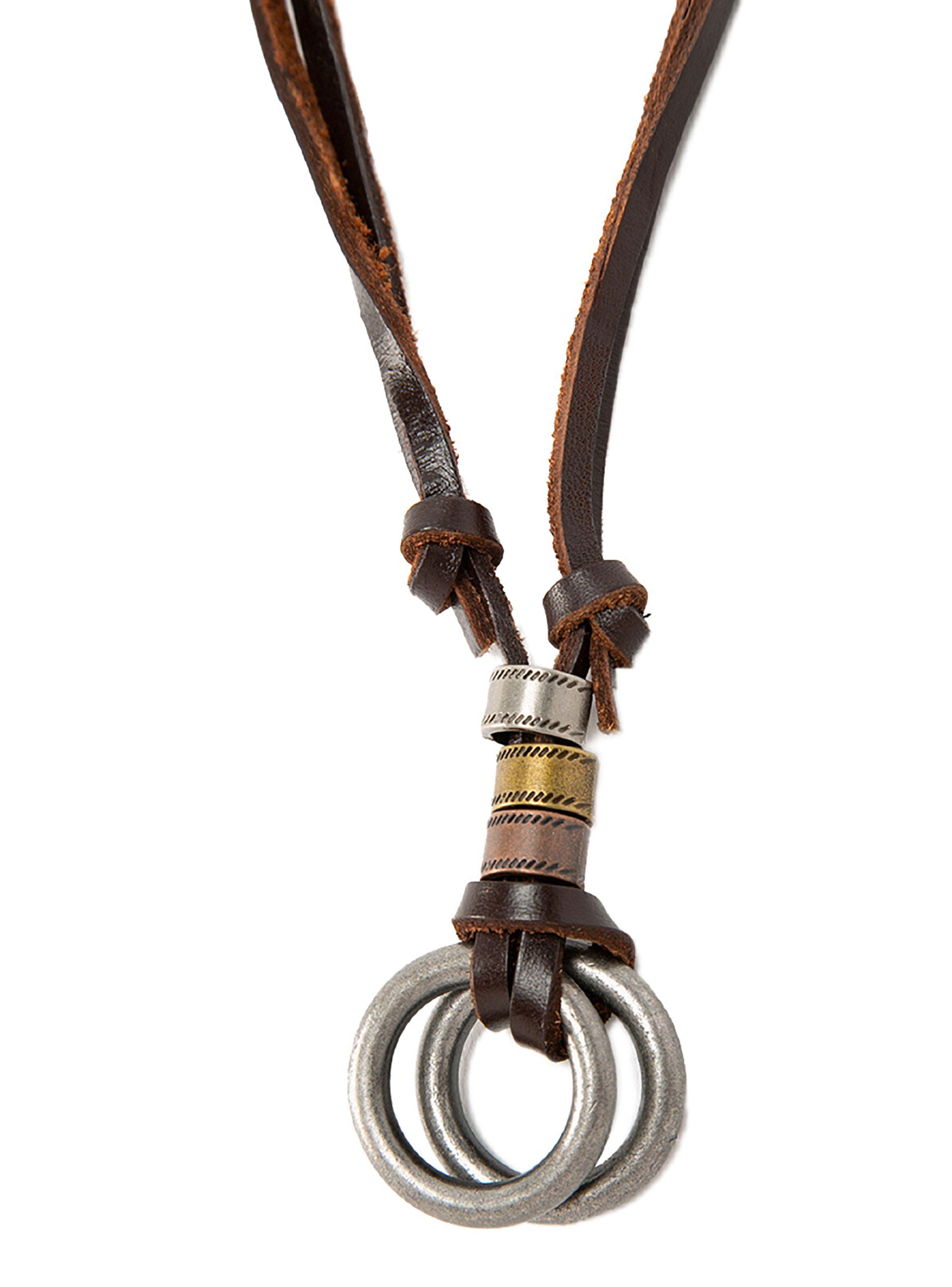 Collar Ajustable de Doble Aro Color Bronce-1