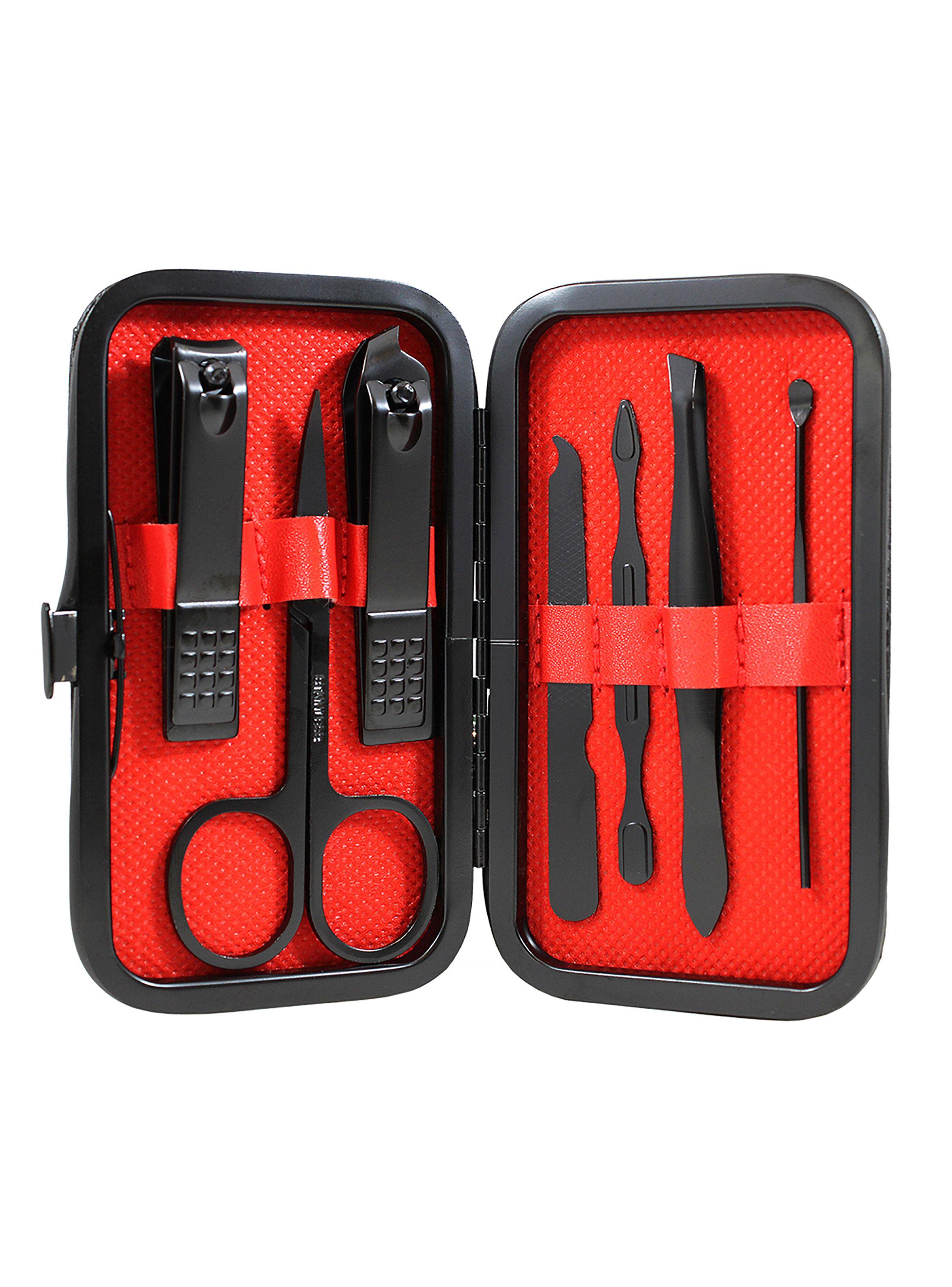 Kit Manicure Estuche Portátil Negro Hombre-0