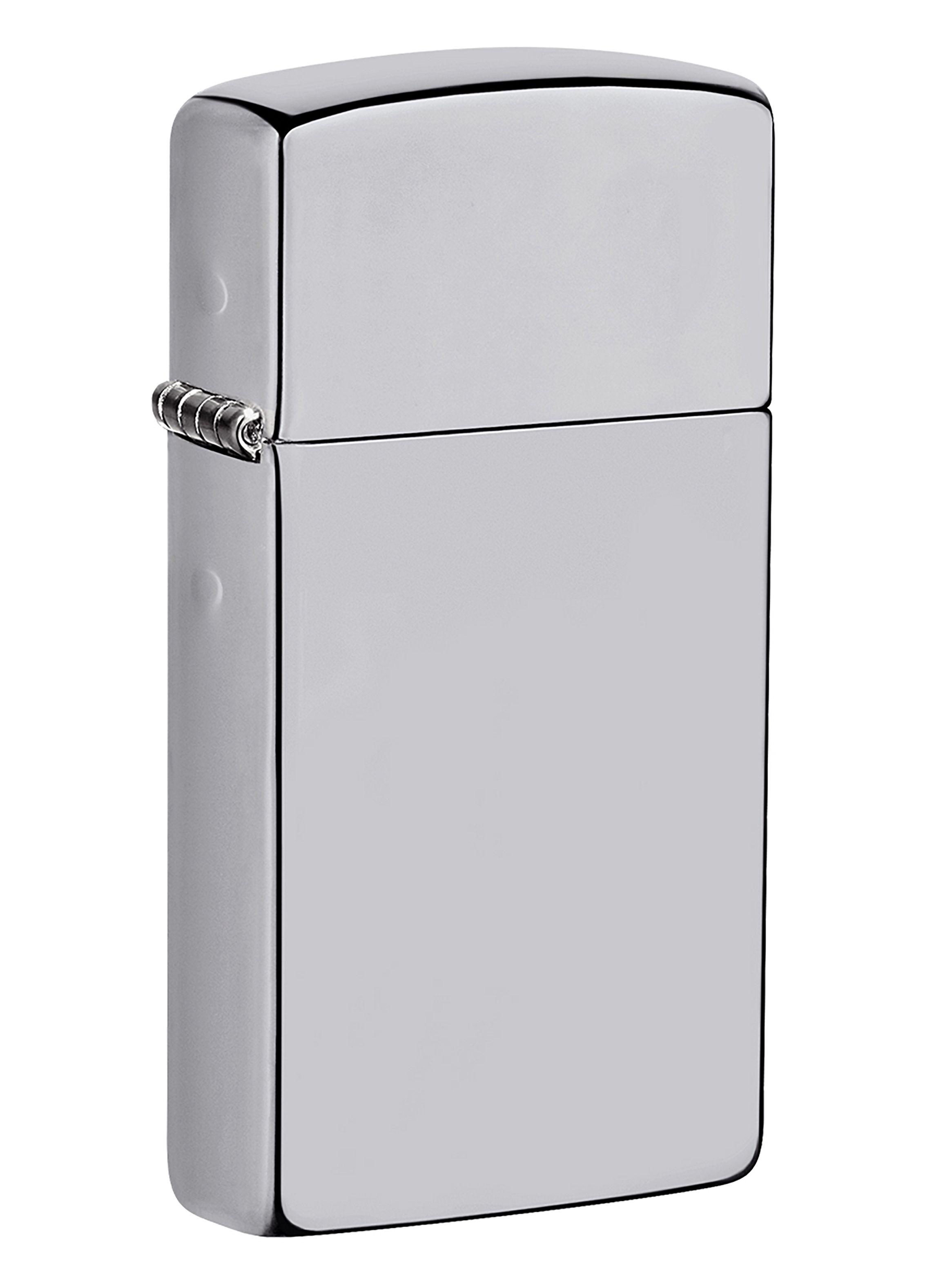 Encendedor Zippo Lighter Slim High Polish Chrome Plateado-0