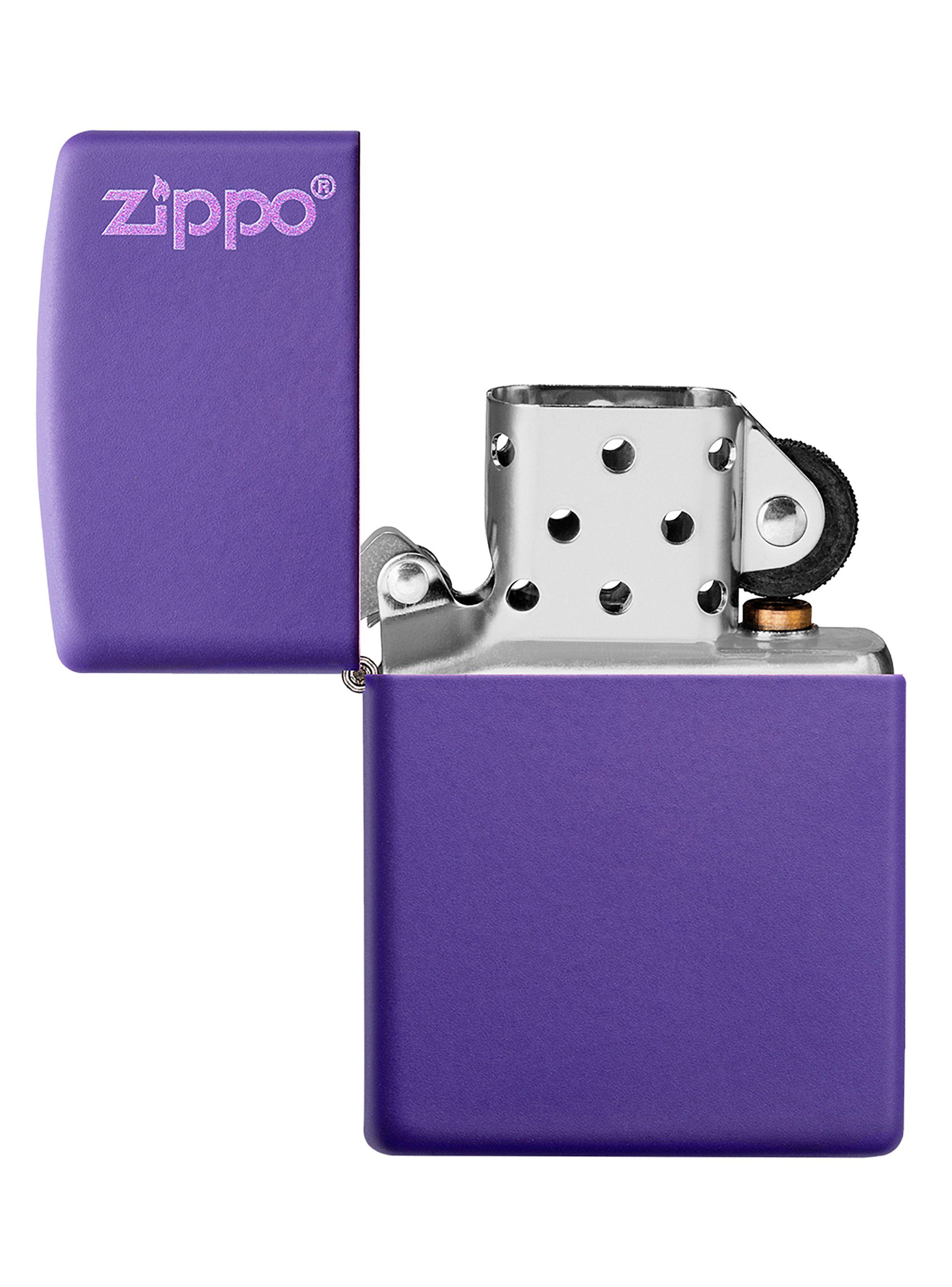 Encendedor Zippo Lighter Classic Purple Matte Zippo Logo-2