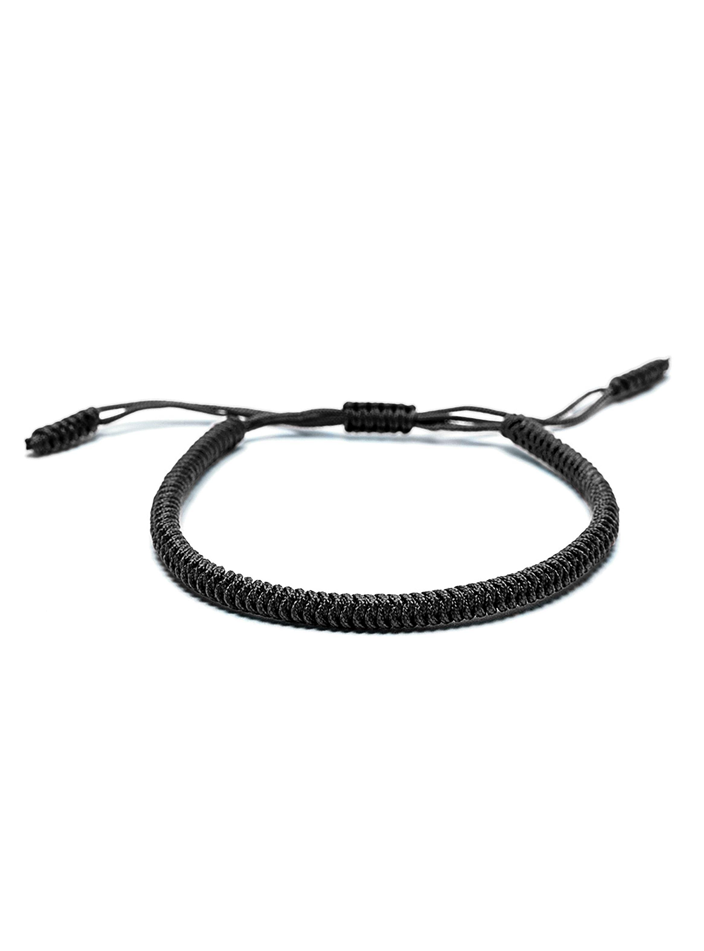 Pulsera Hilo Budista Tibetana Ajustable Color Negro-0