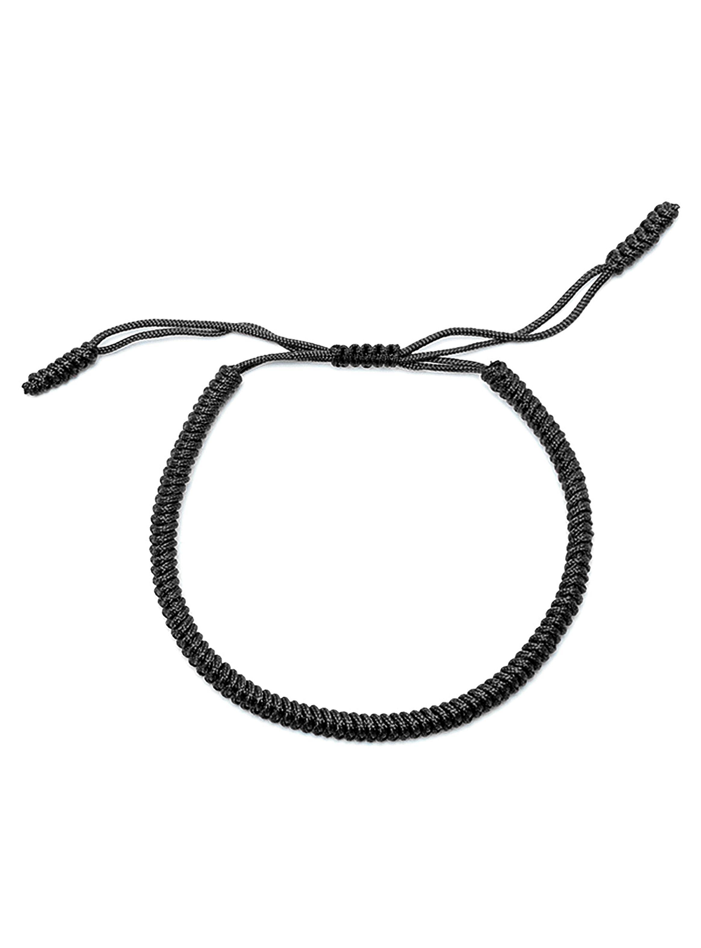 Pulsera Hilo Budista Tibetana Ajustable Color Negro-1