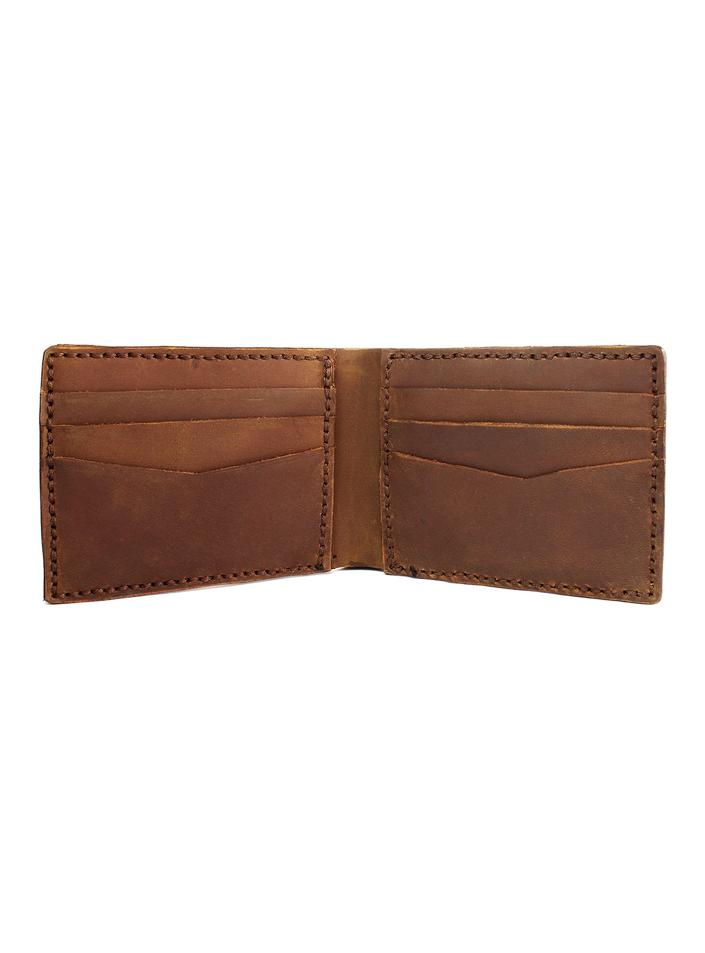 Billetera Estilo Clásico de Cuero Café para Hombre-3