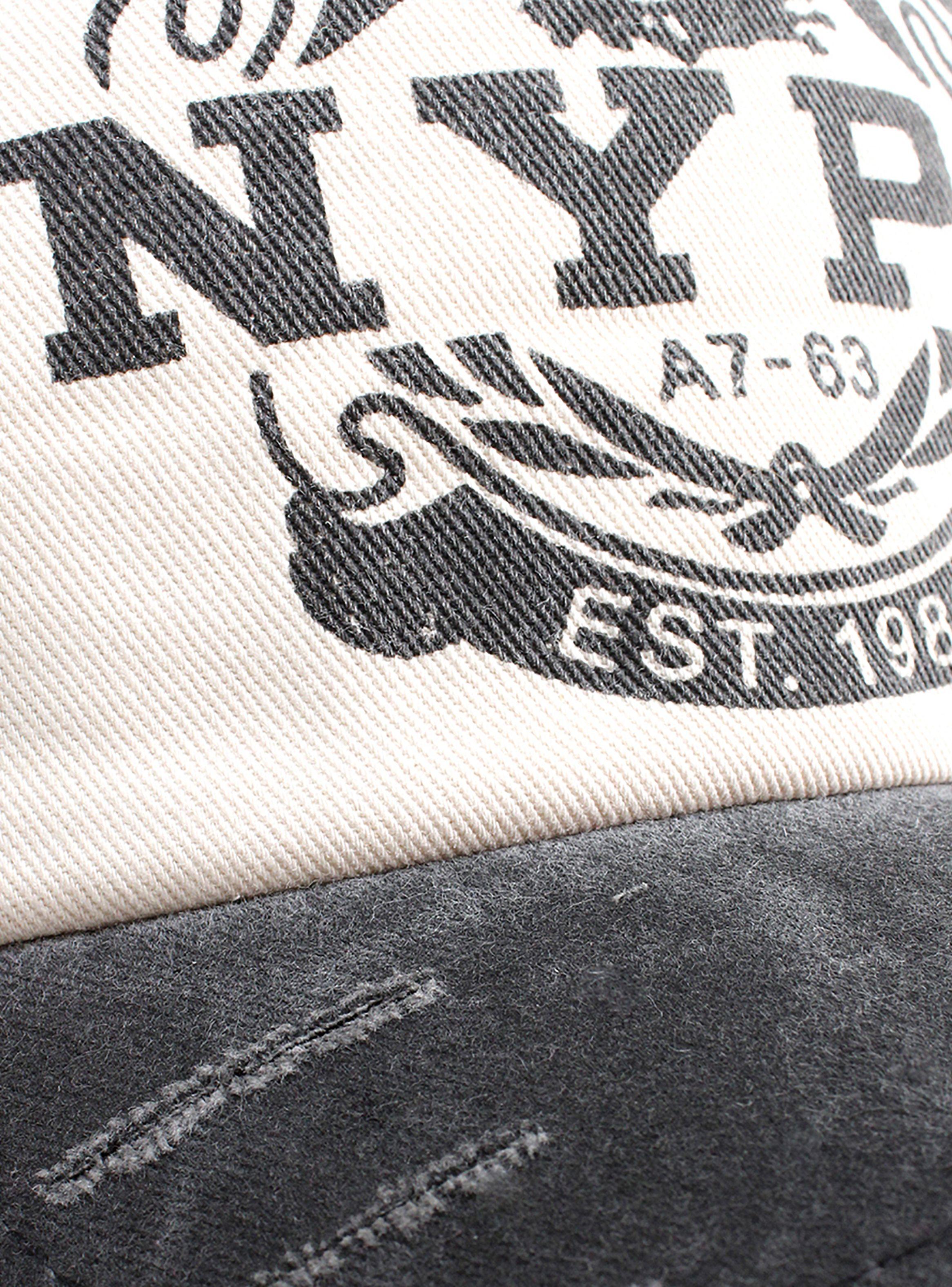 Jockey de Algodón NYPD Prelavado Gris Visera Negro-3