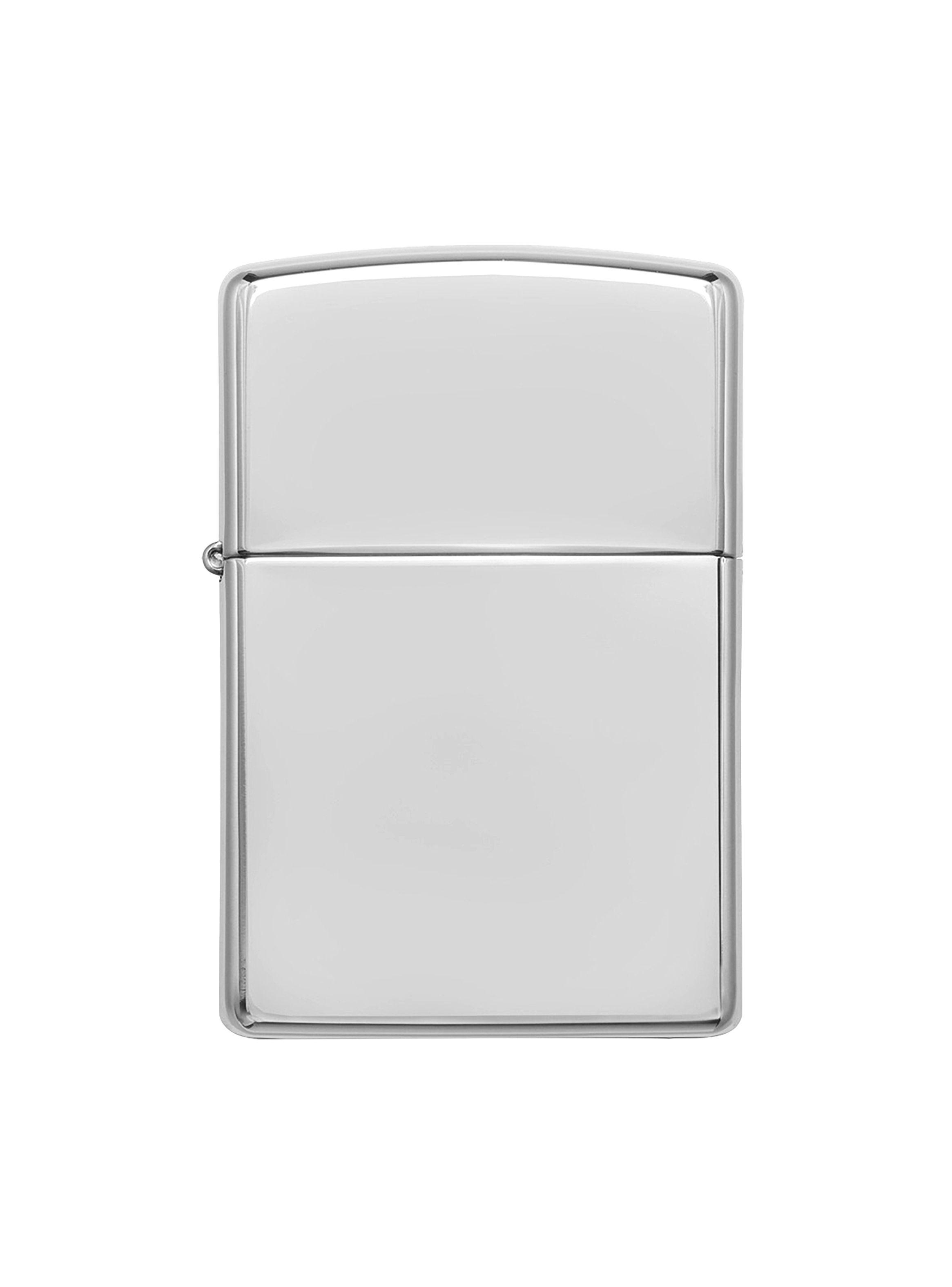 Encendedor Zippo Lighter High Polish Chrome Plata-1