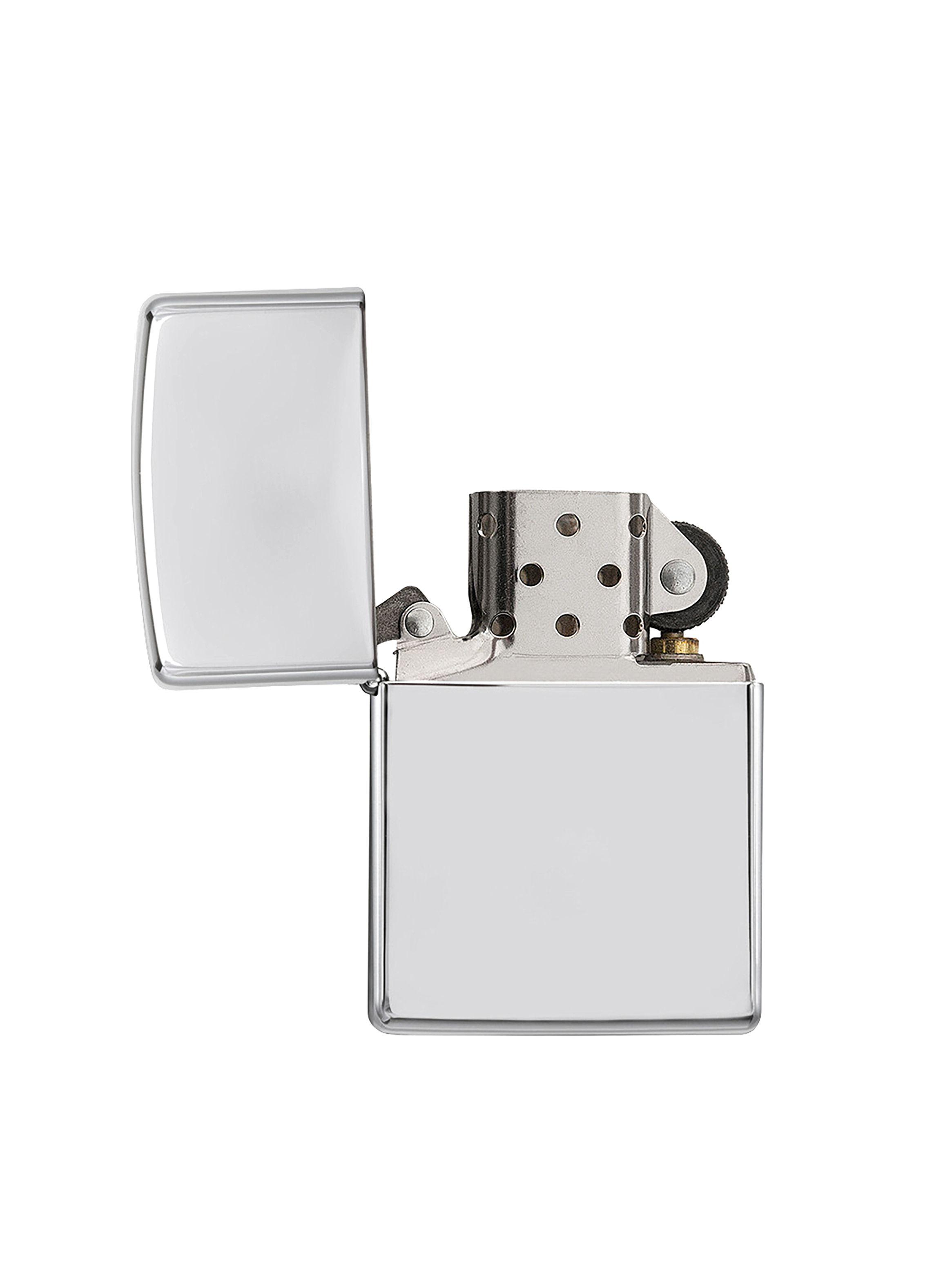Encendedor Zippo Lighter High Polish Chrome Plata-2