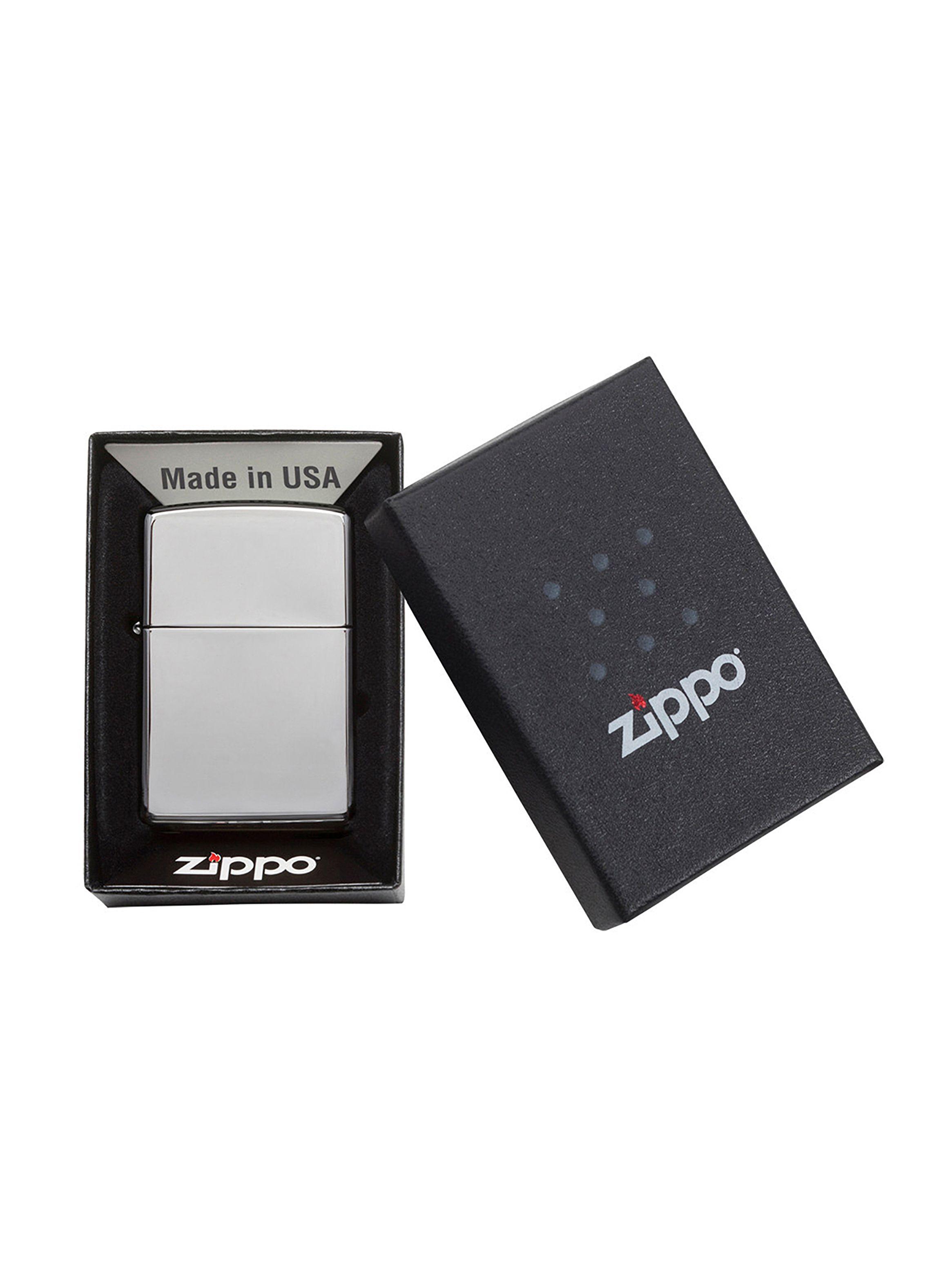 Encendedor Zippo Lighter High Polish Chrome Plata-4