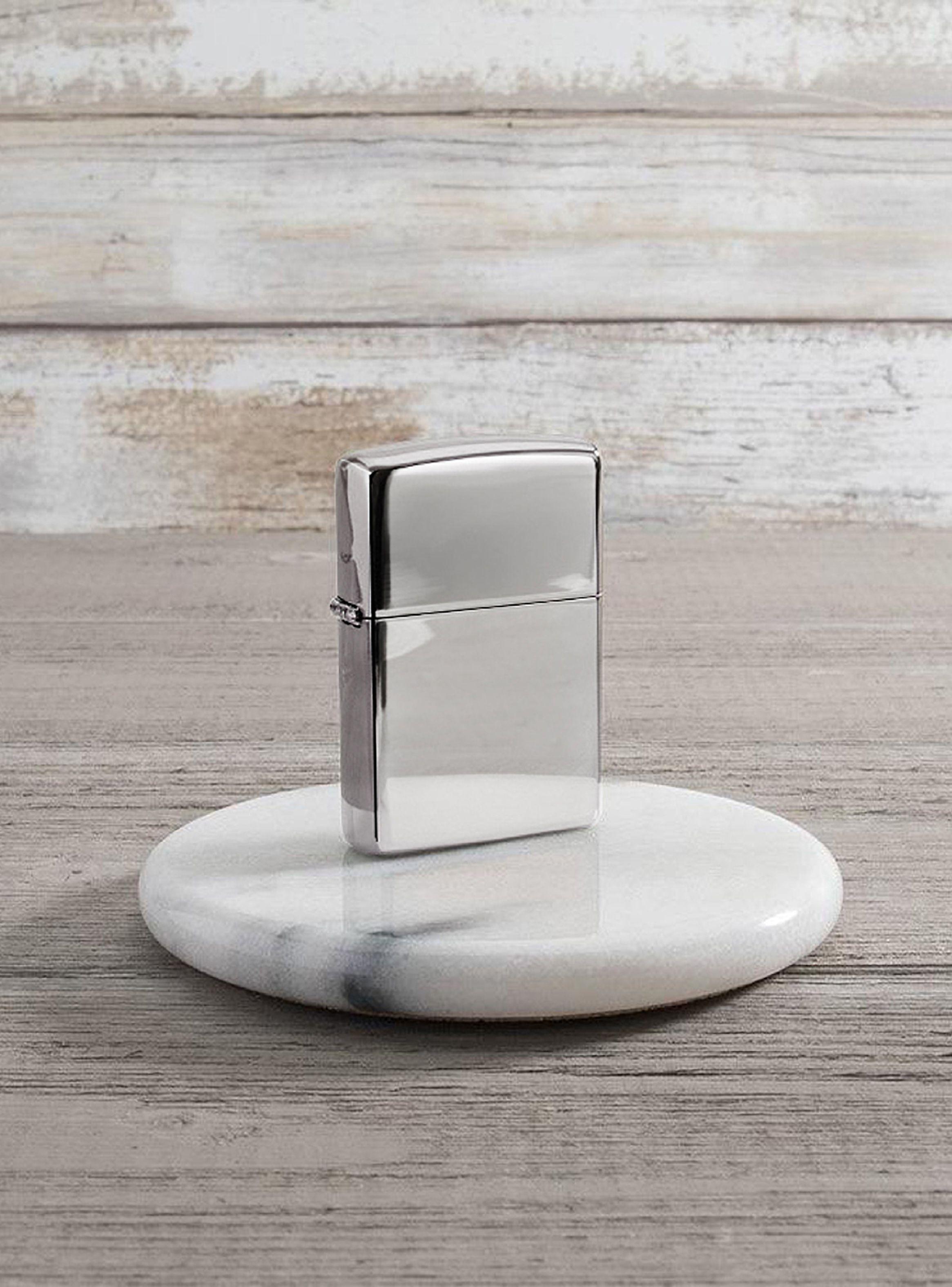 Encendedor Zippo Lighter High Polish Chrome Plata-5