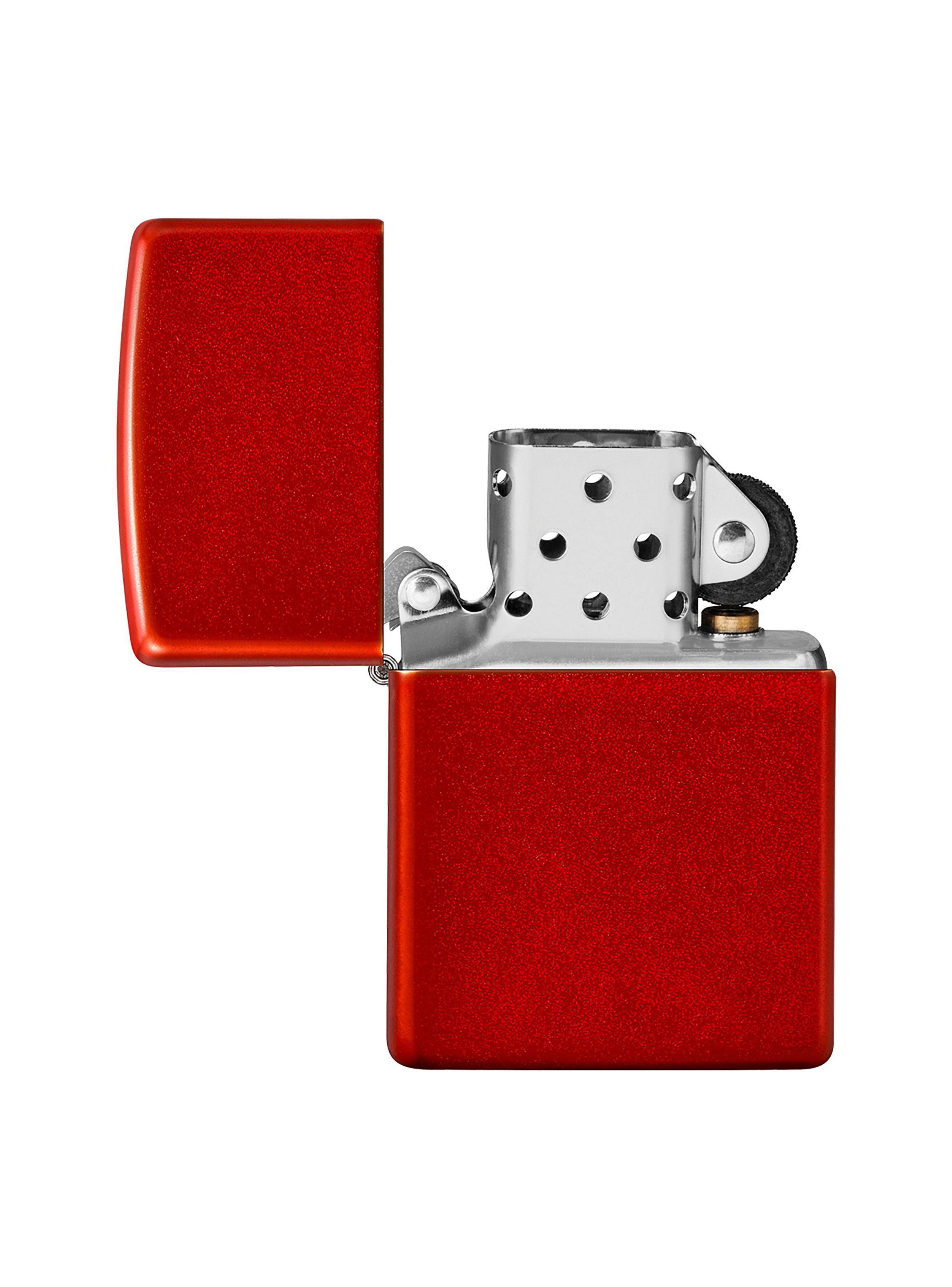 Encendedor Zippo Lighter Classic Metallic Red Rojo-2