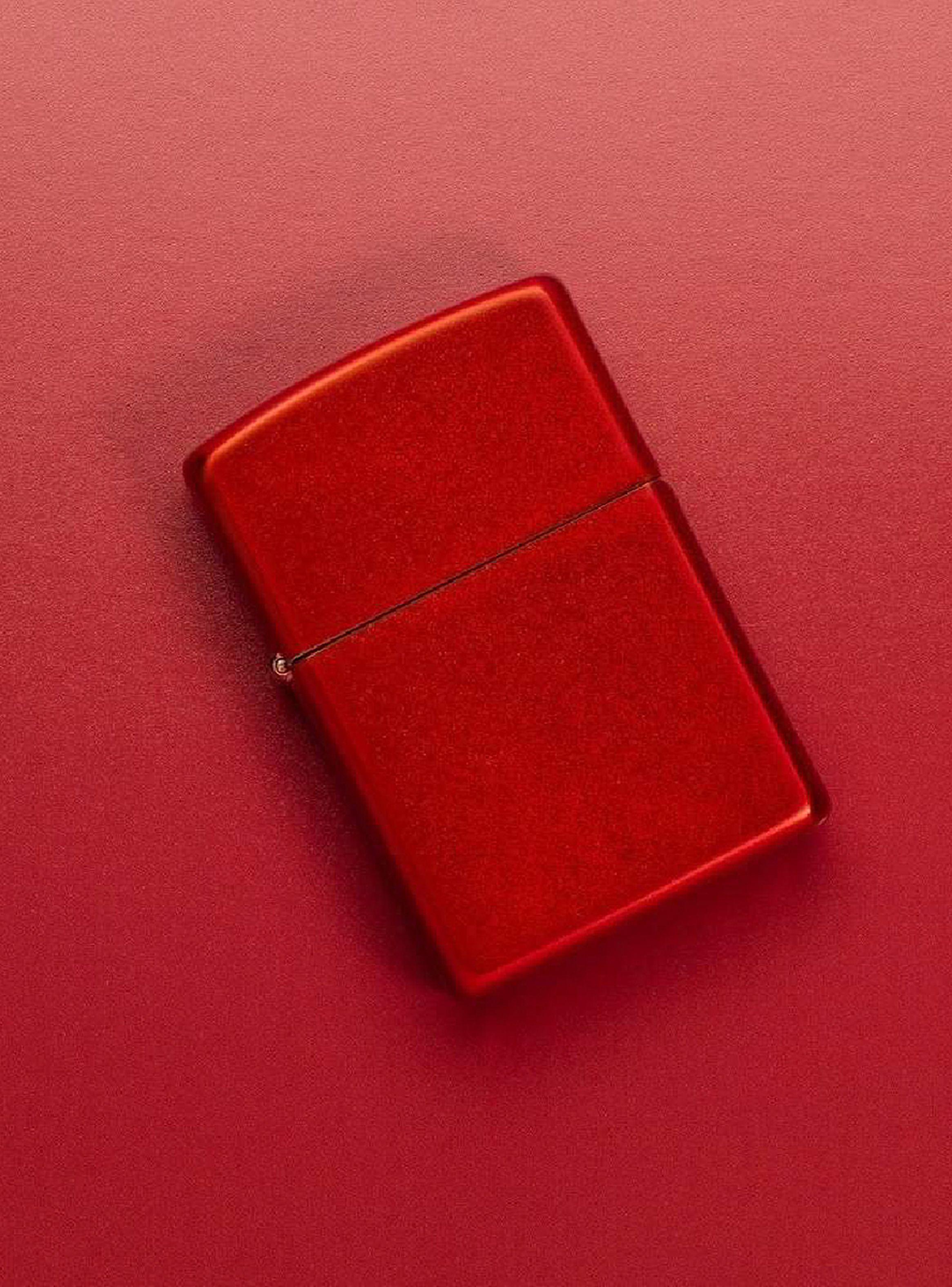 Encendedor Zippo Lighter Classic Metallic Red Rojo-4