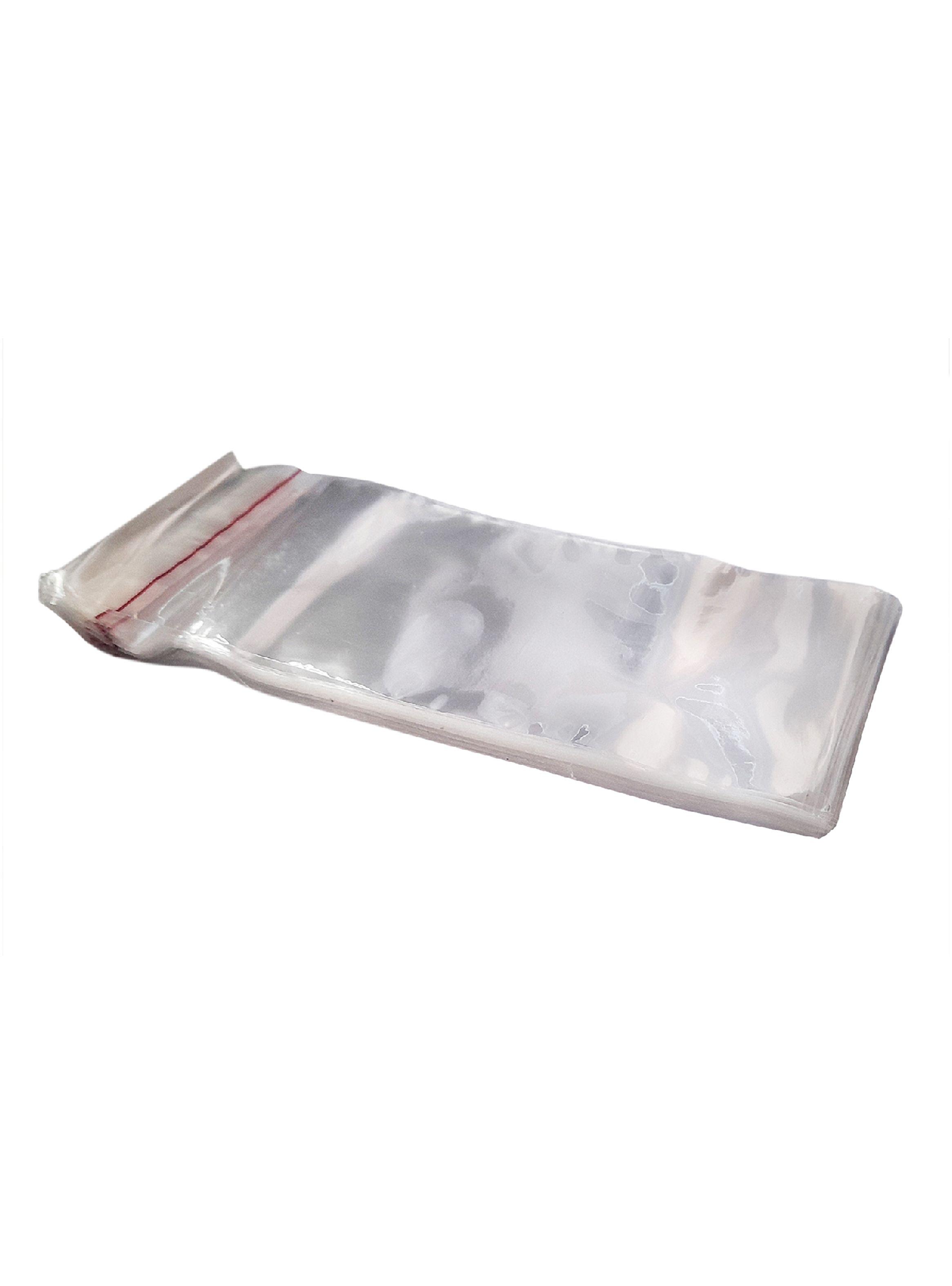 100 Bolsas de Celofán Transparente con adhesivo 8x26 cm-2