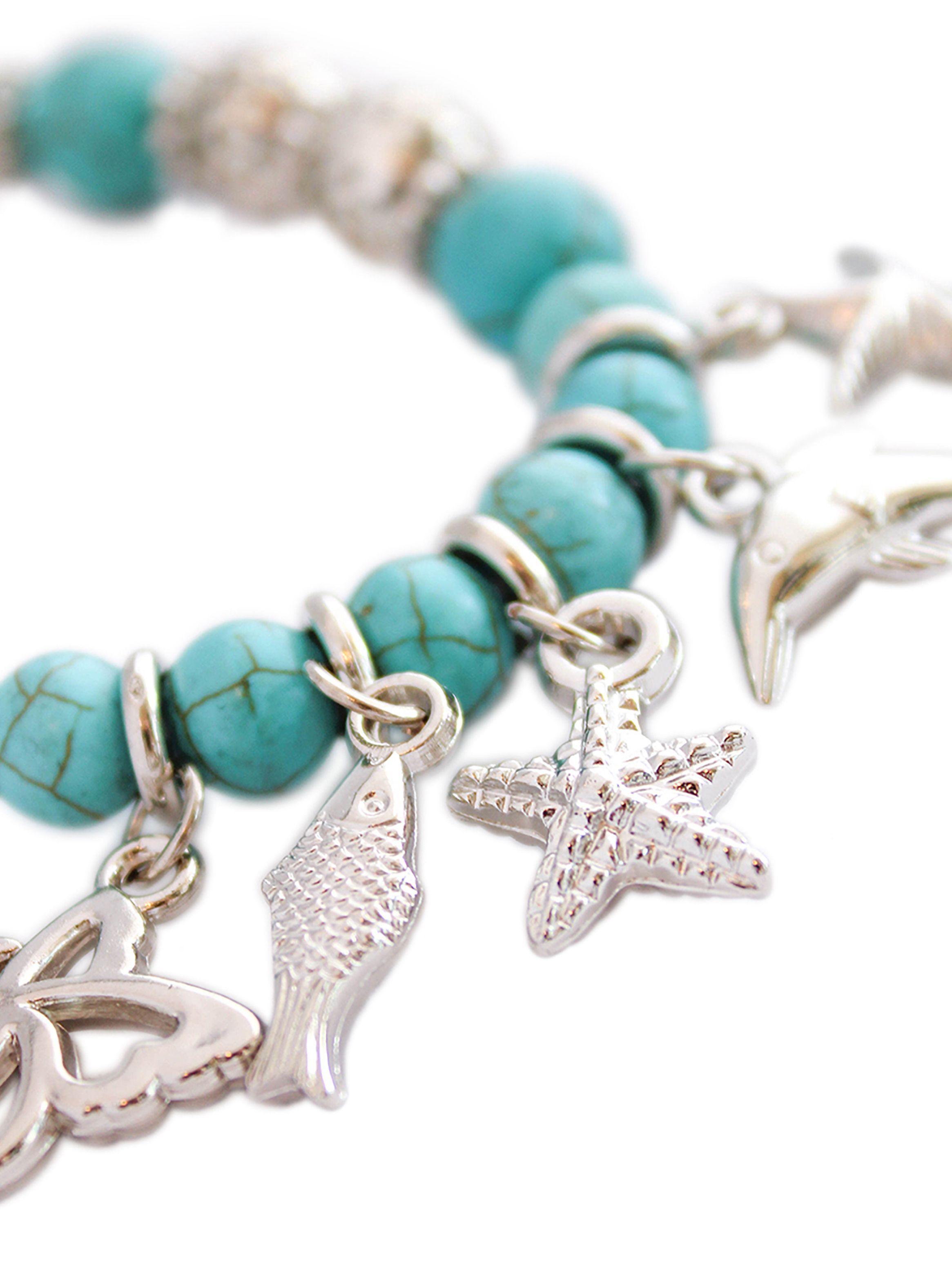 Pulsera Piedra Naturales Mujer Animales-3