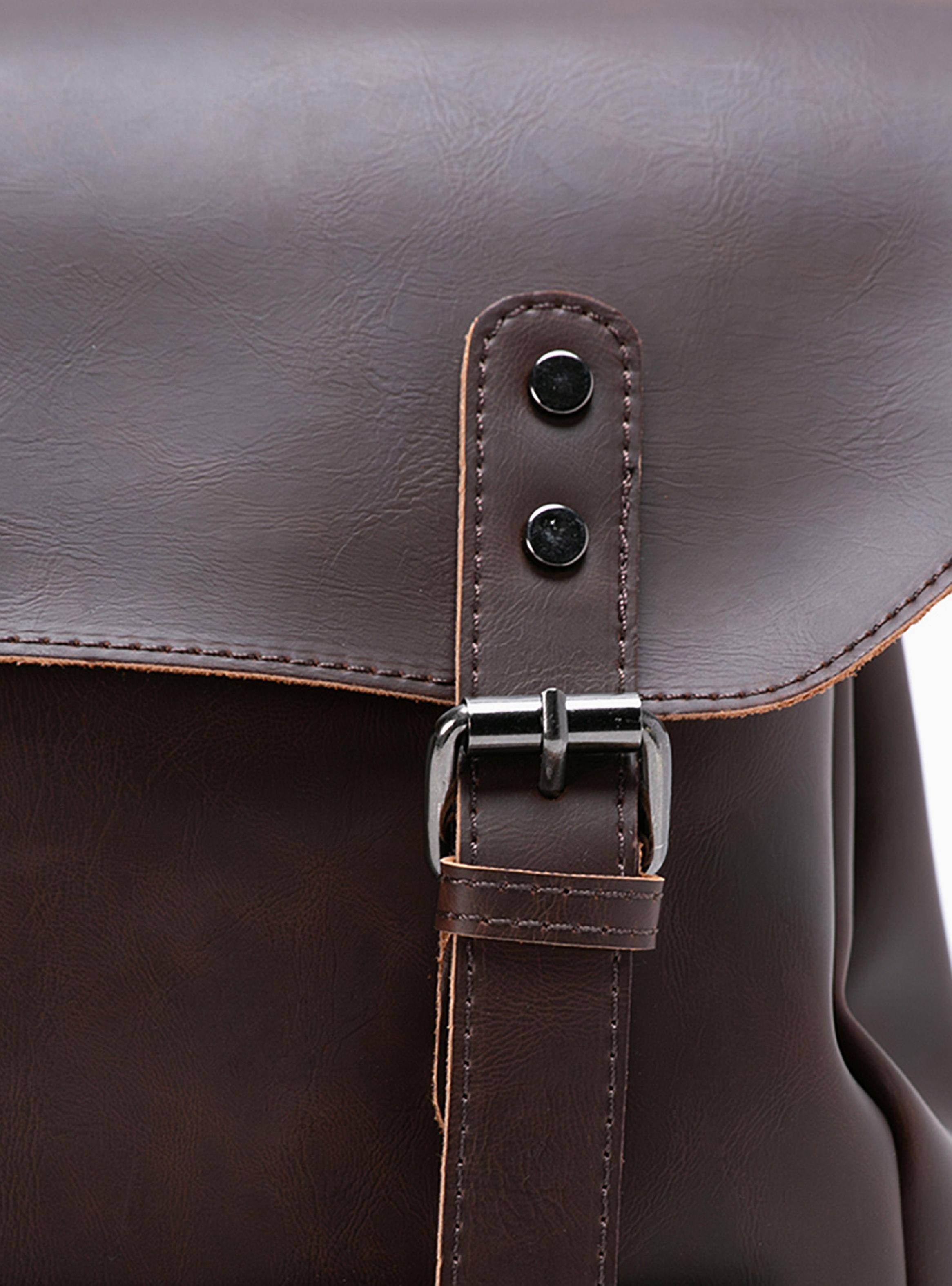 Mochila Organizador Ejecutiva Cuero PU Chocolate-4