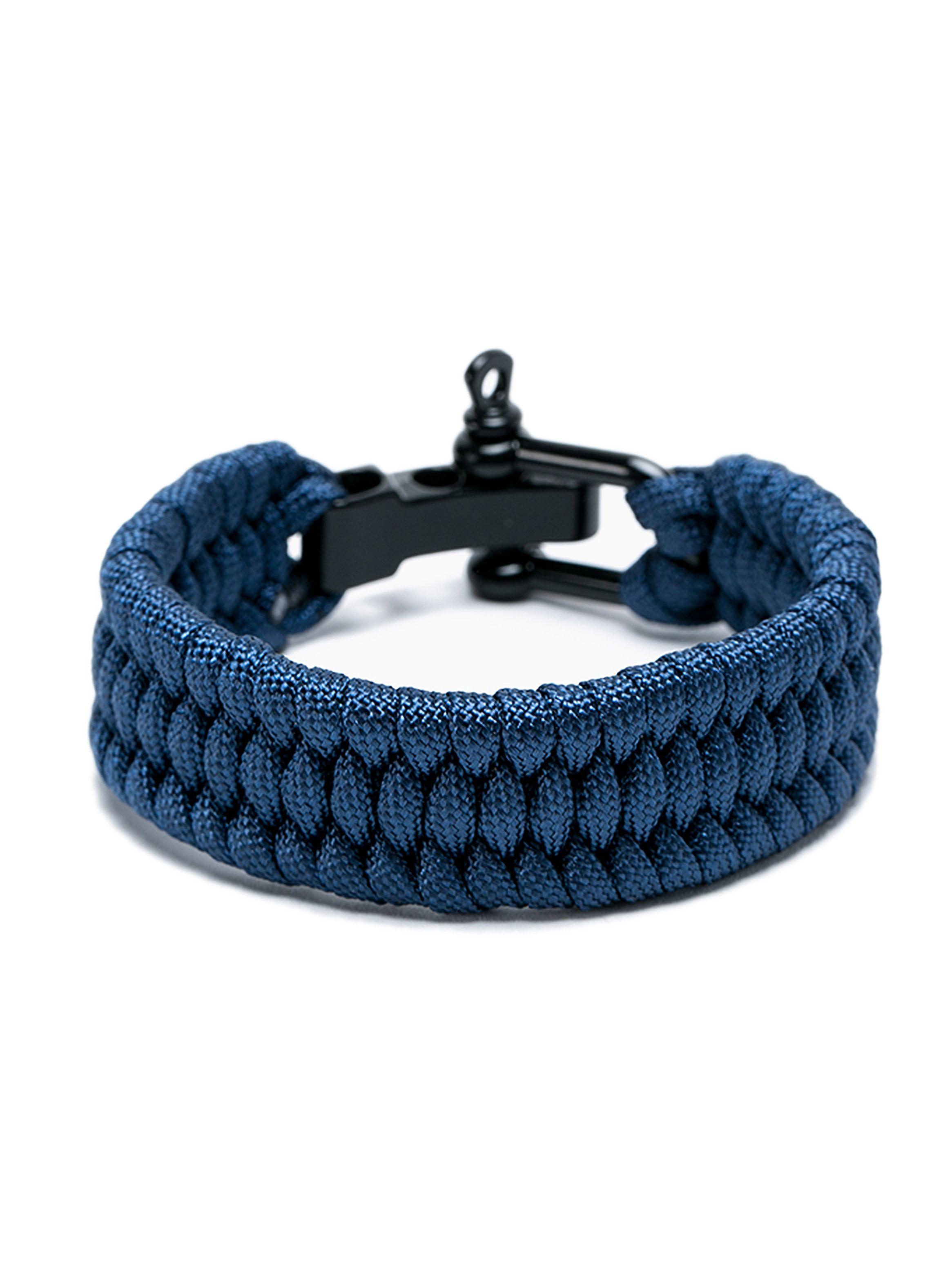 Pulsera Brazalete Ajustable Cuerda Azul Outdoor-0