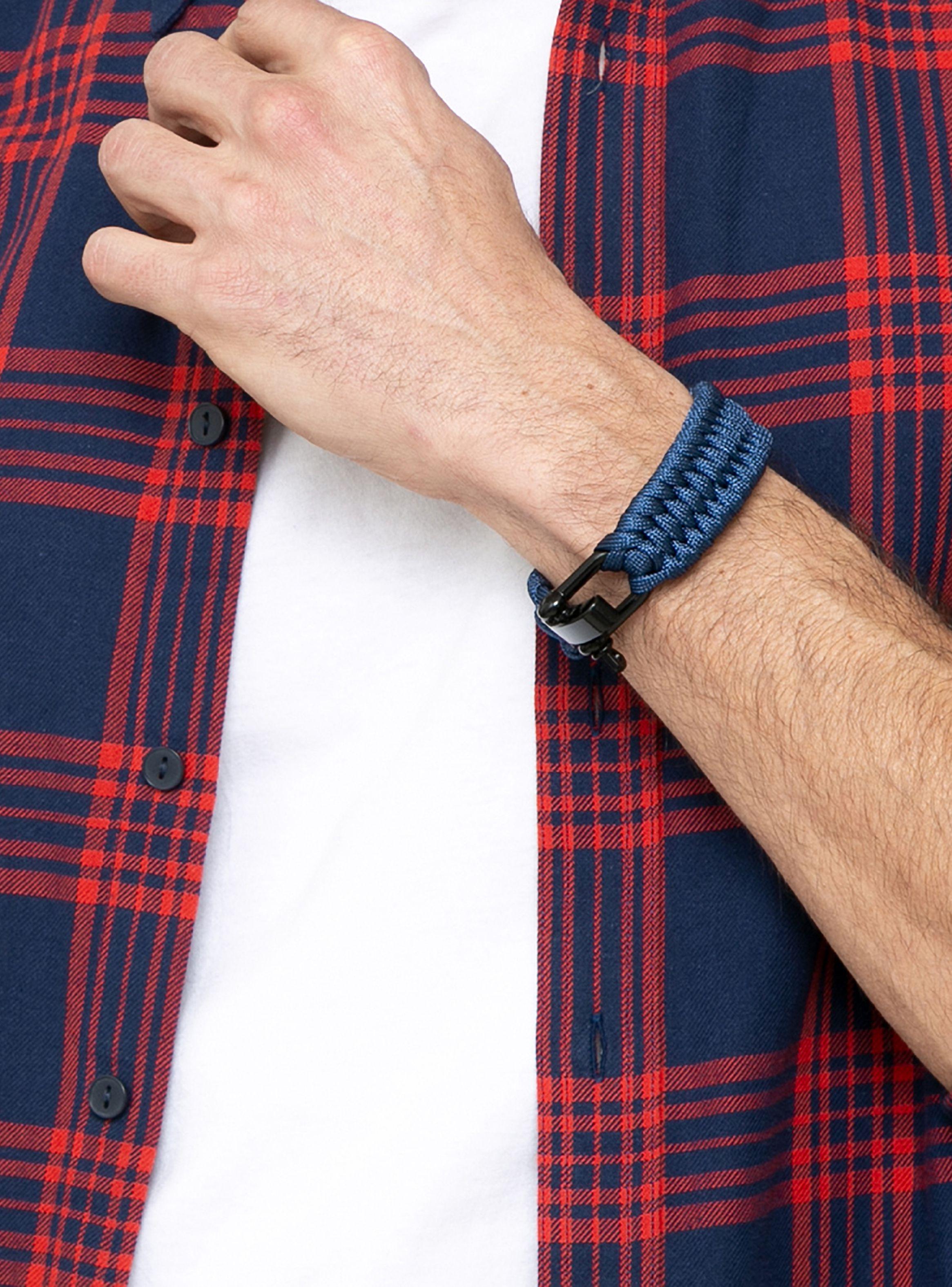 Pulsera Brazalete Ajustable Cuerda Azul Outdoor-4