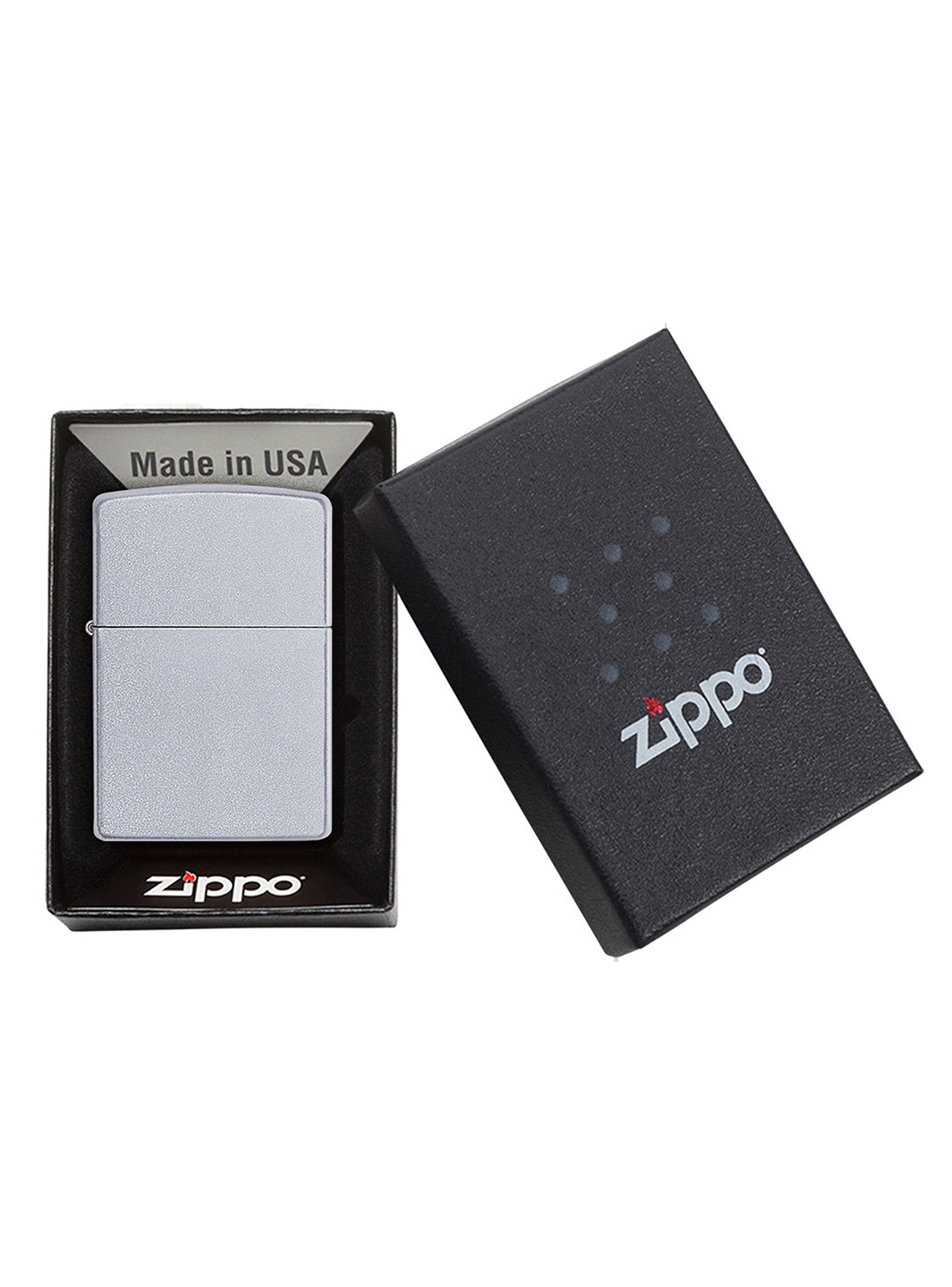 Encendedor Zippo Lighter Classic Satin Chrome Plata-3