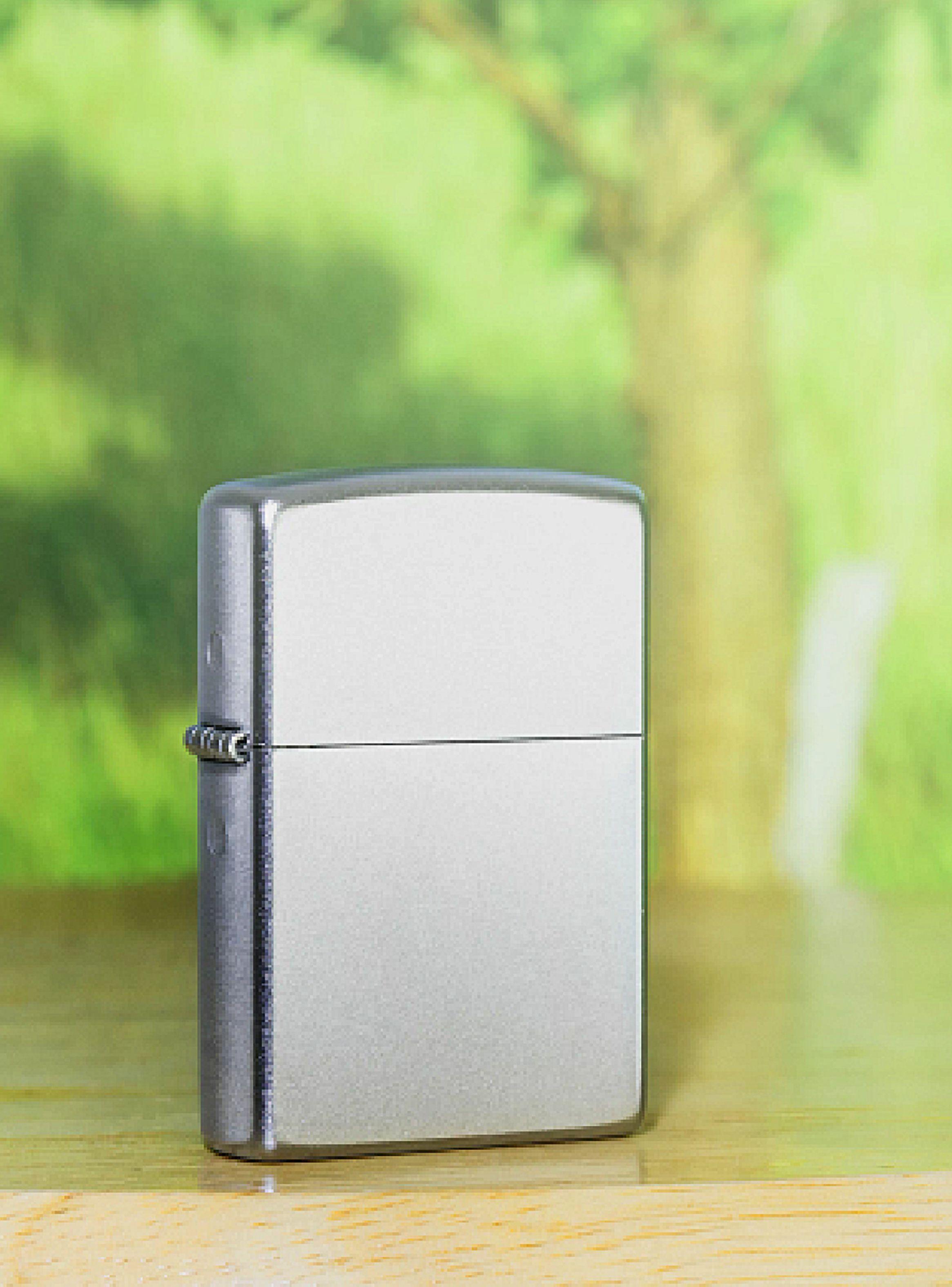 Encendedor Zippo Lighter Classic Satin Chrome Plata-4