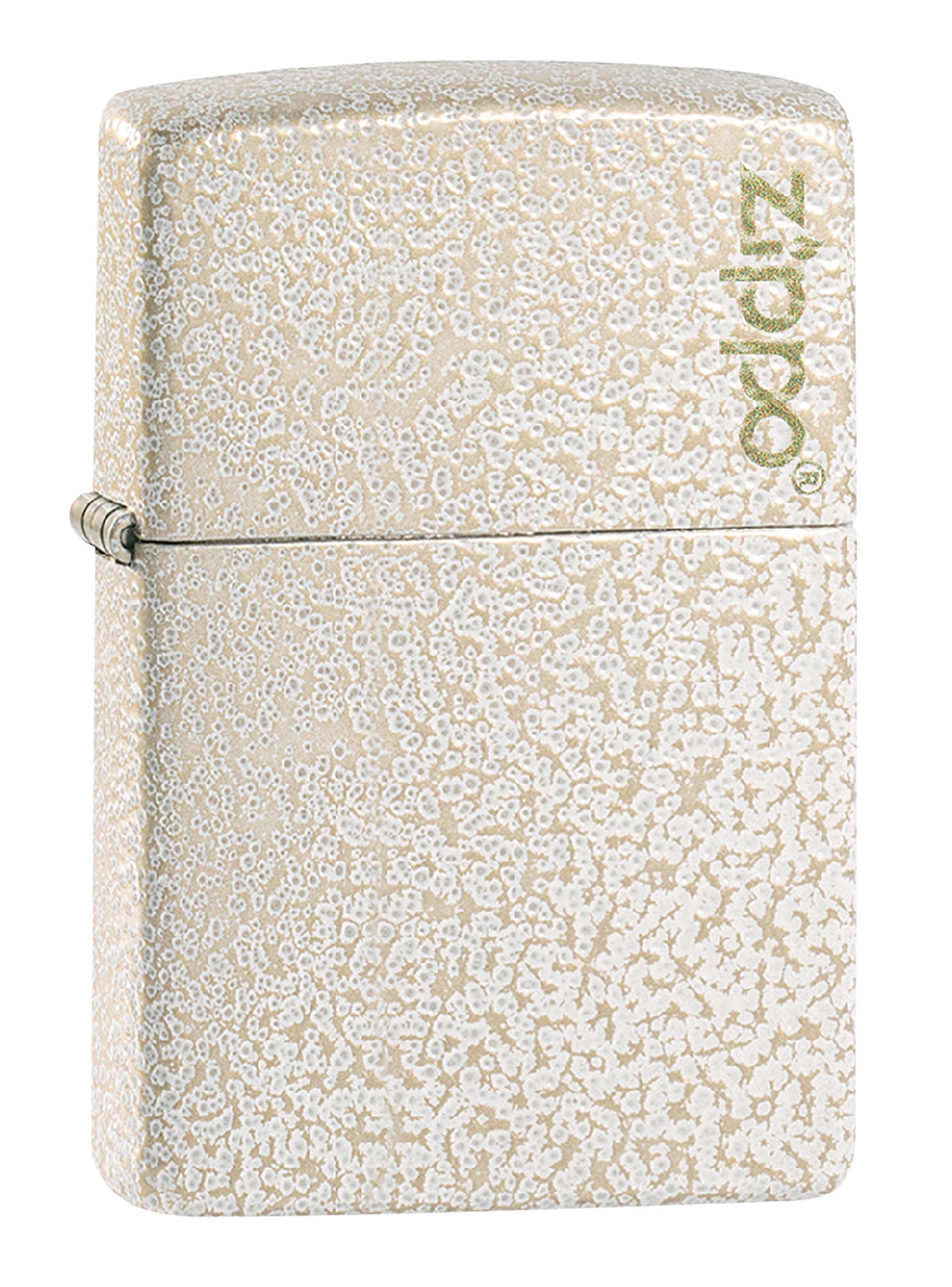 Encendedor Zippo Lighter Classic Mercury Glass Logo Blanco-0