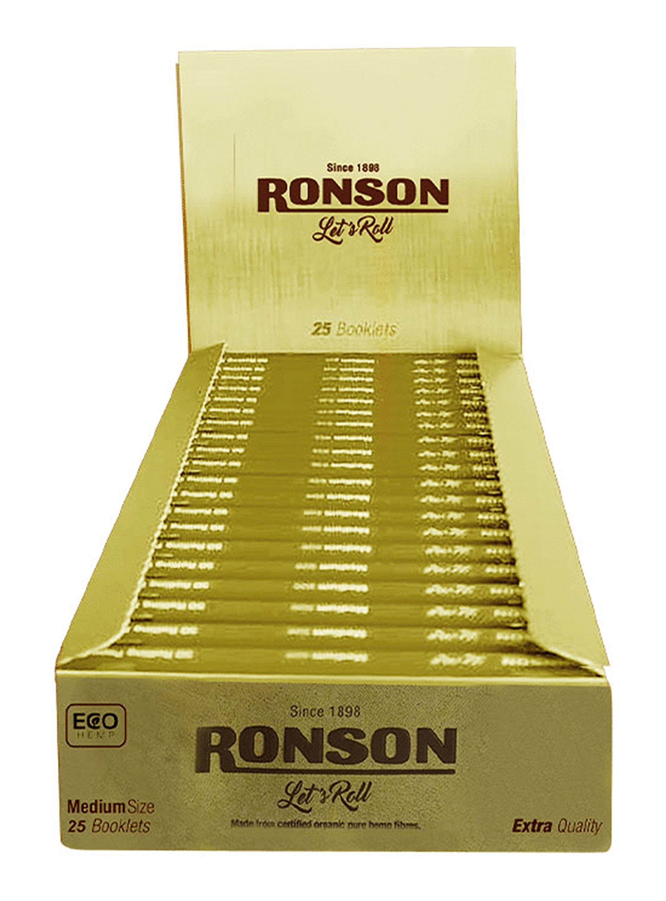 Papel de Fumar Caja x 25 libritos Papelillo Ronson Orgánico-2