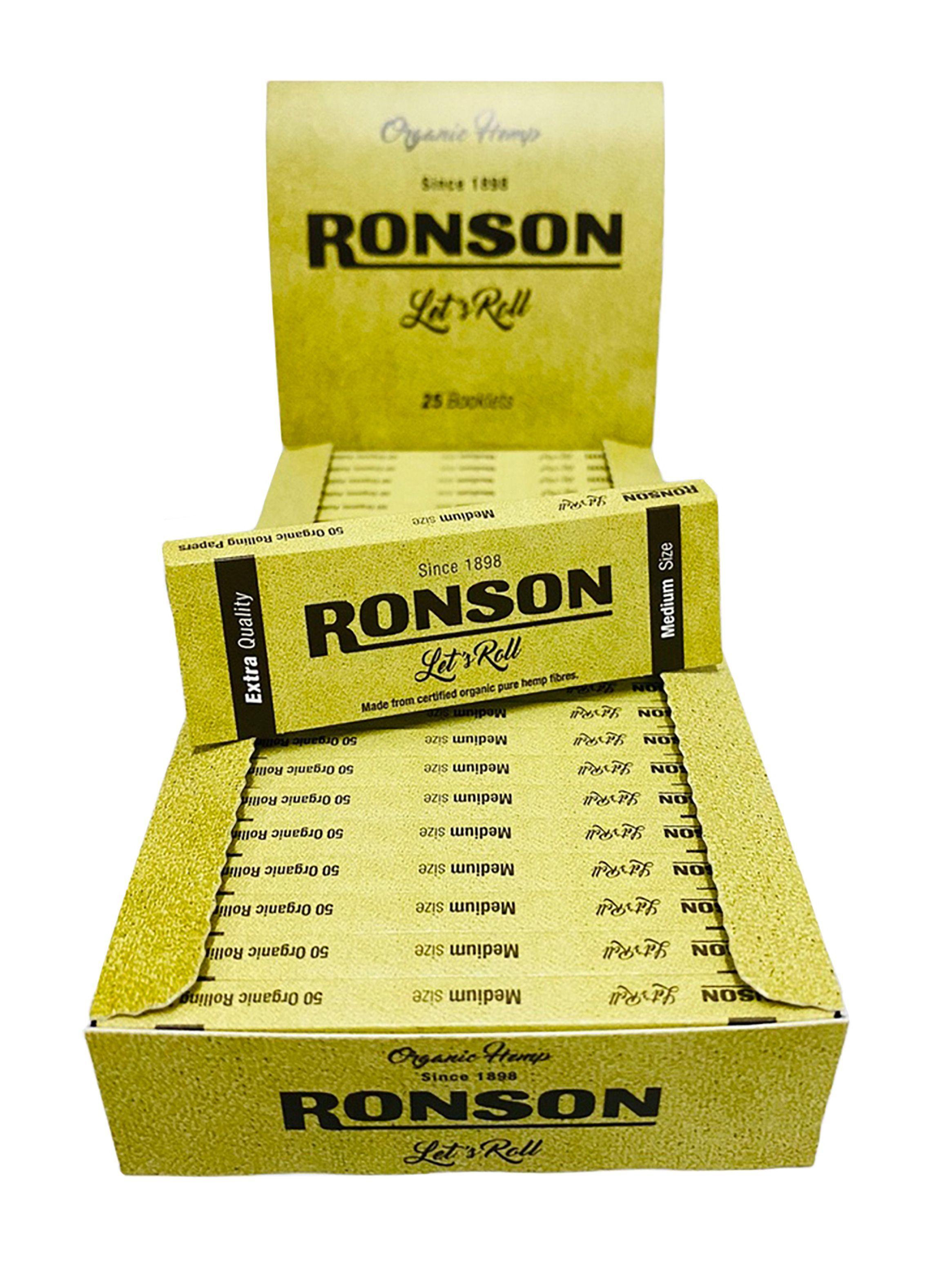 Papel de Fumar Caja x 25 libritos Papelillo Ronson Orgánico-0
