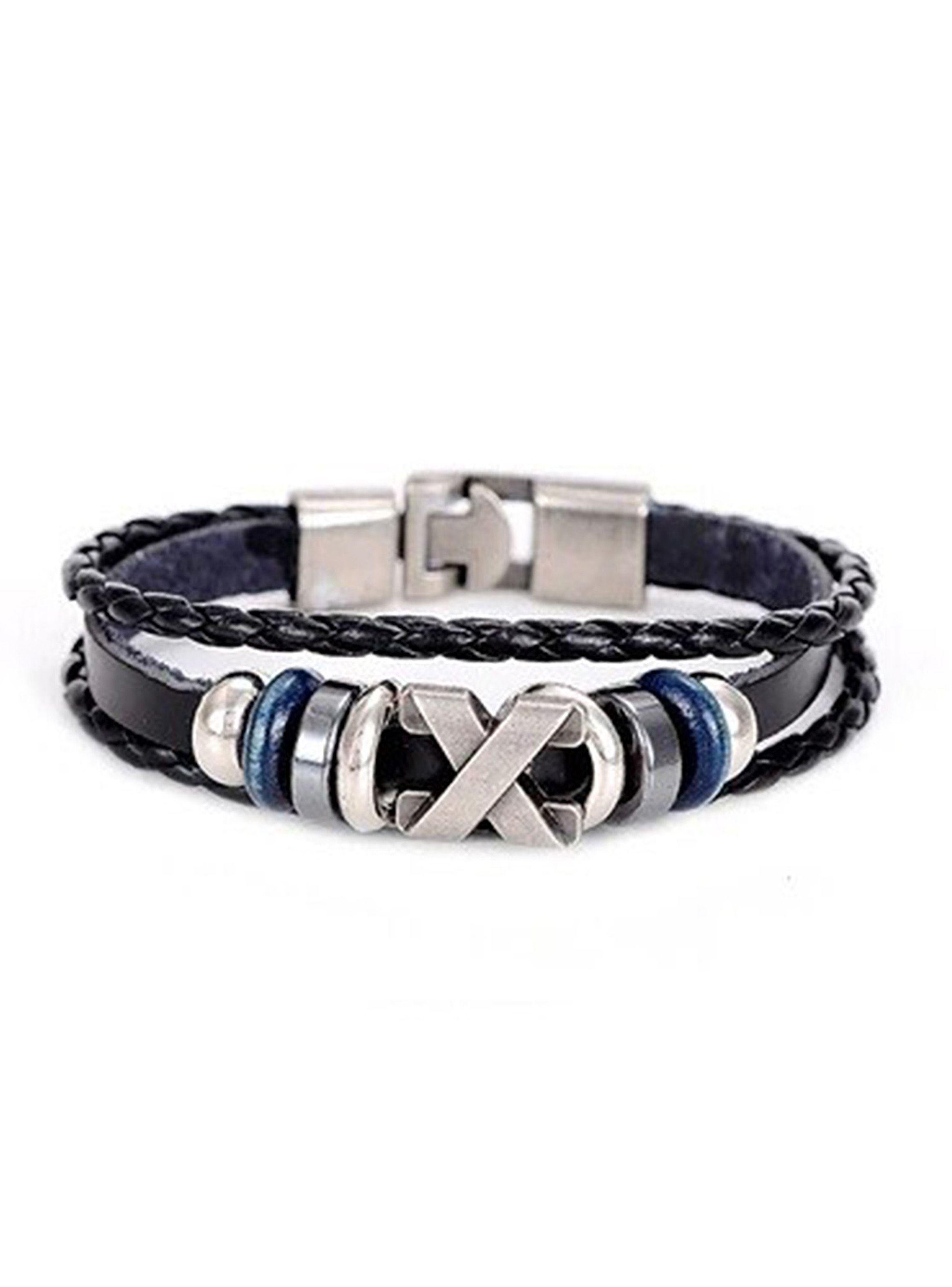 Pulsera De Cuero Vintage Con Accesorios-0