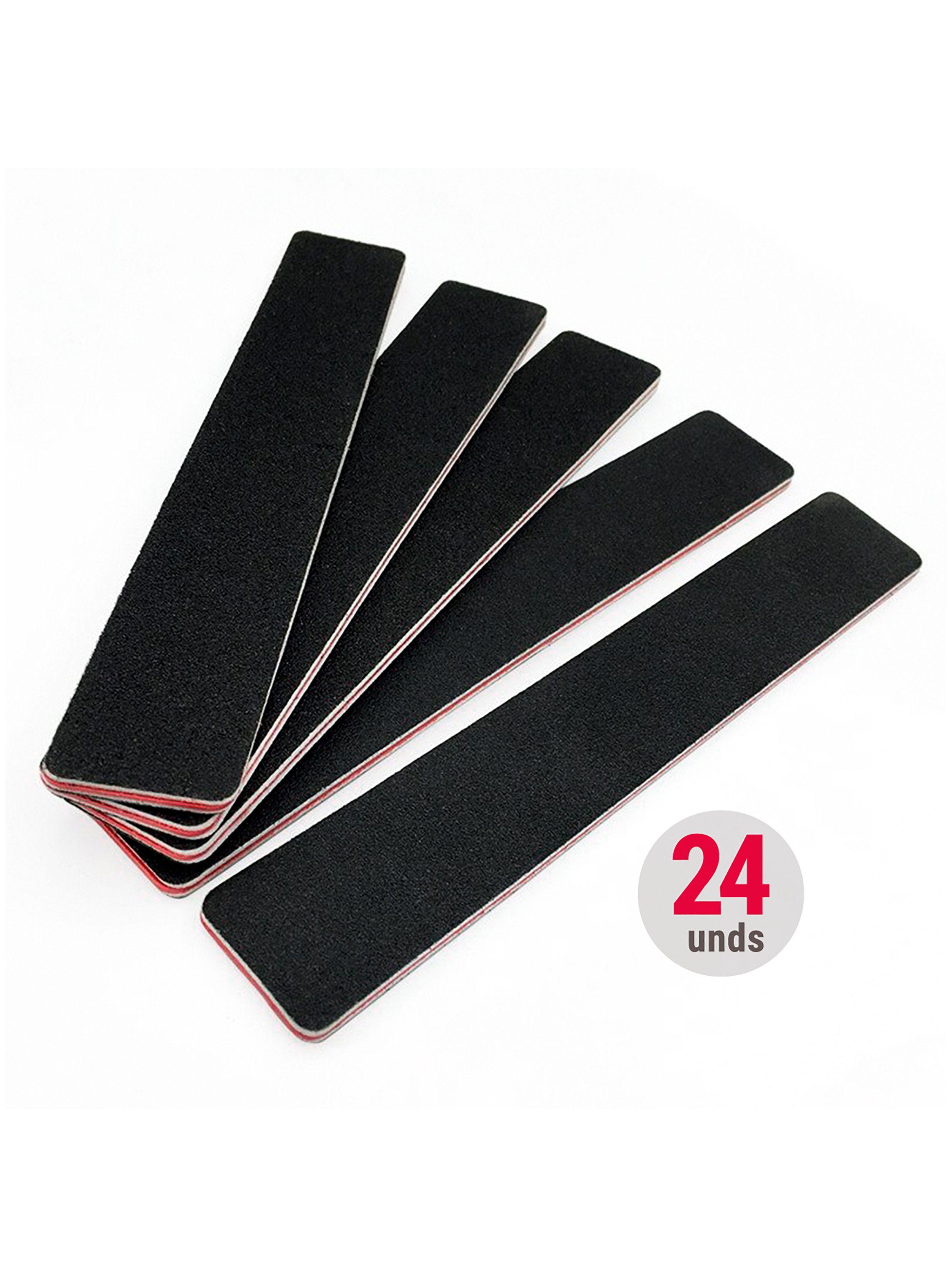 Pack Caja 24 limas negras rectangulares 100/180-1