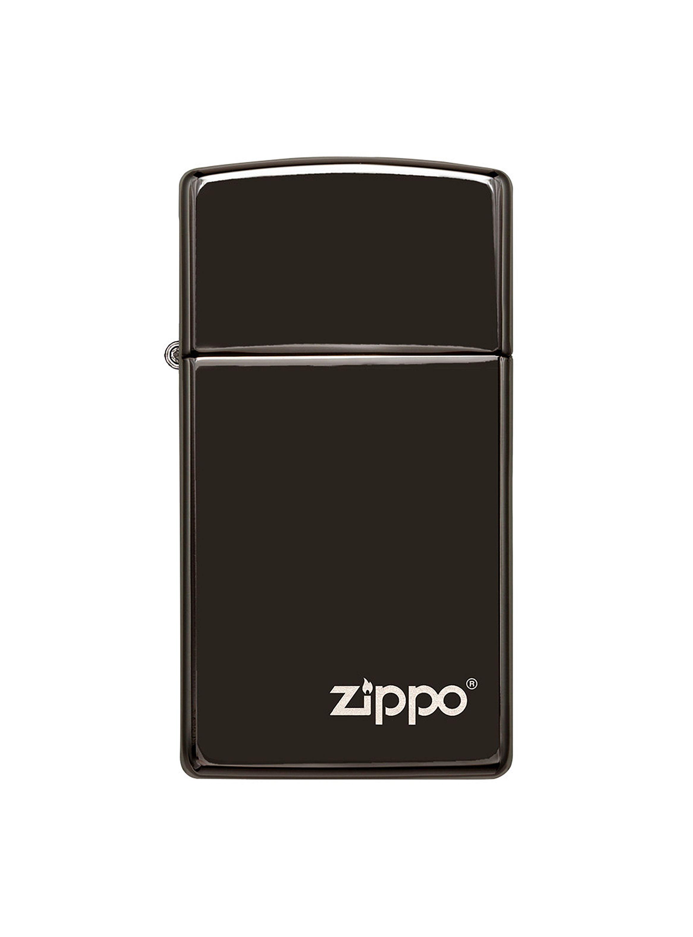Encendedor Zippo Lighter Slim Ebony Logo Negro-1