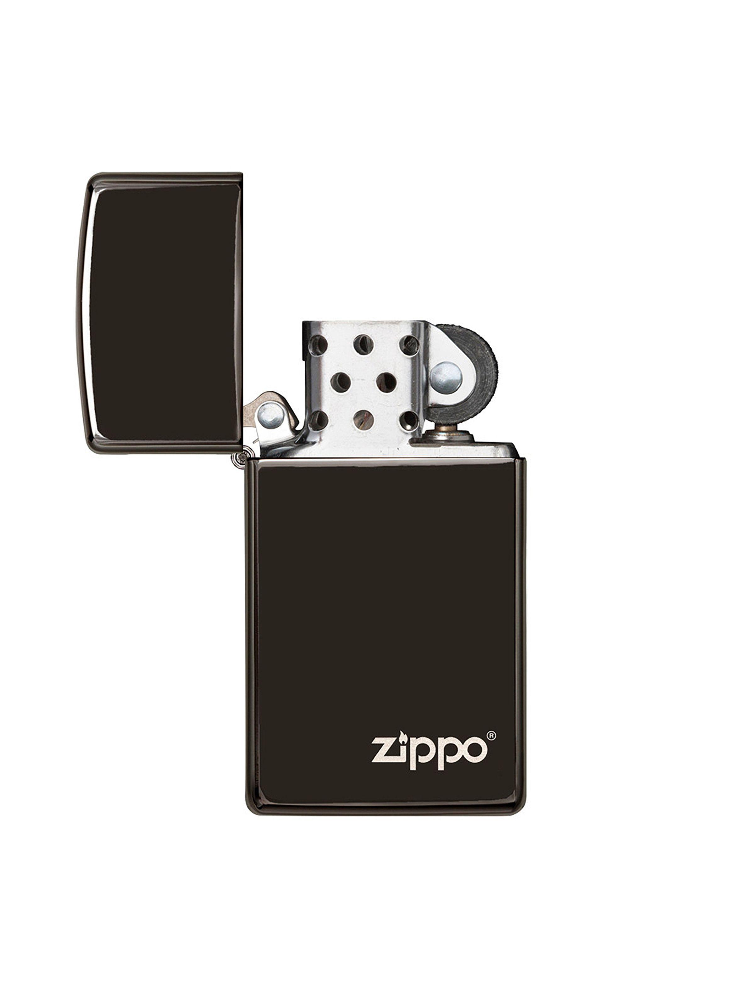 Encendedor Zippo Lighter Slim Ebony Logo Negro-2