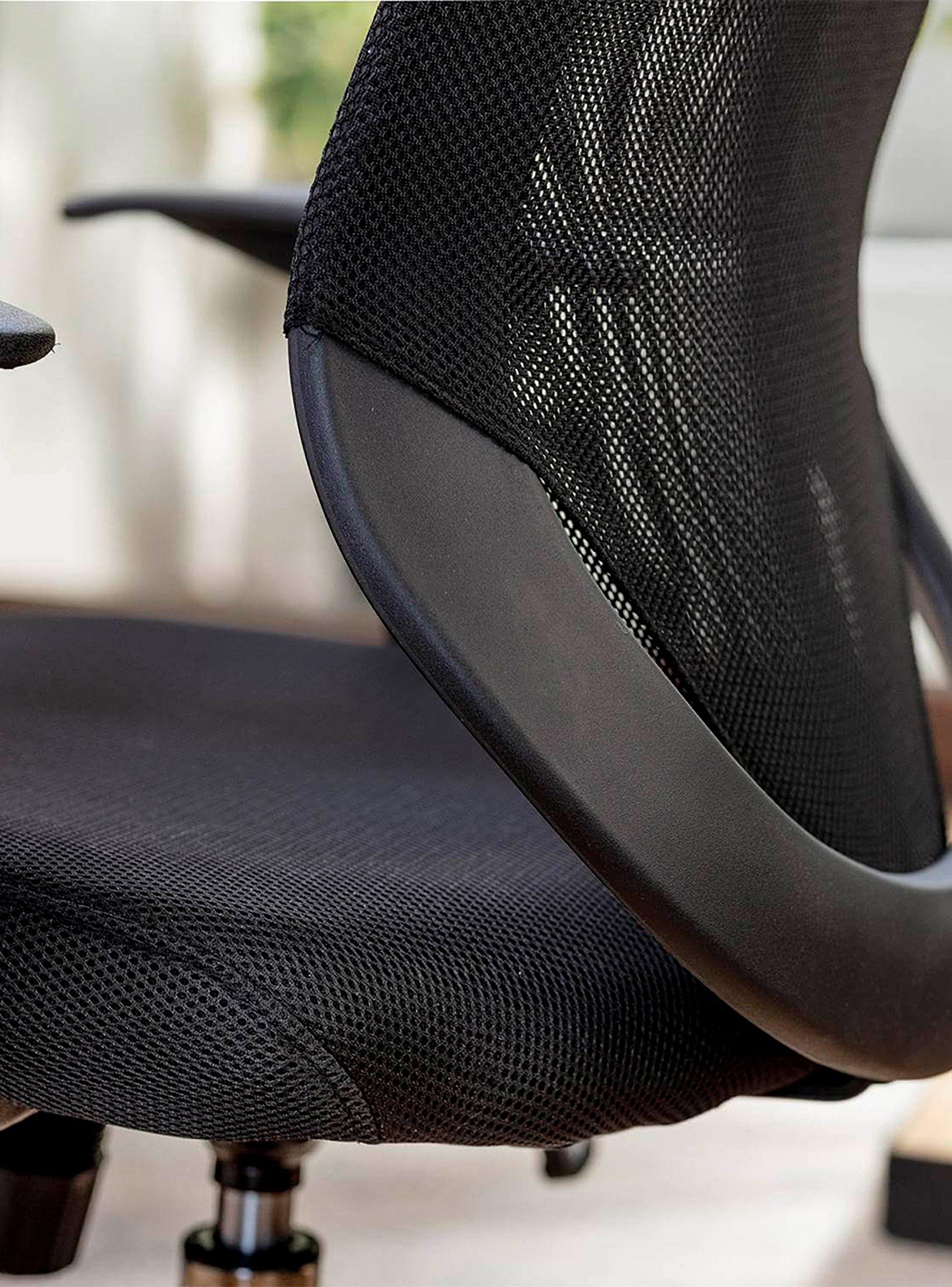 Silla de Escritorio Nil Negra Regulable Reclinable con Apoyabrazos-2